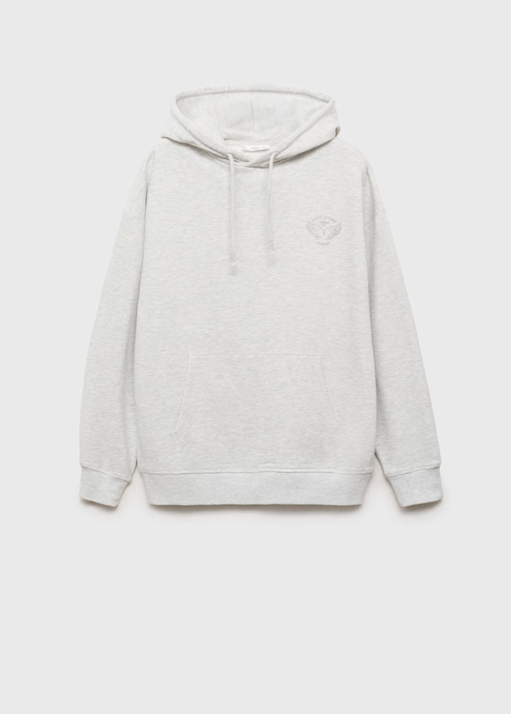 Metallic print sweatshirt — Light Heather Grey