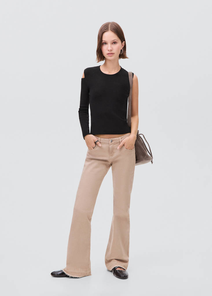 MANGO TEEN - T-shirt asymétrique à découpe noir - XXS - Fille Teen