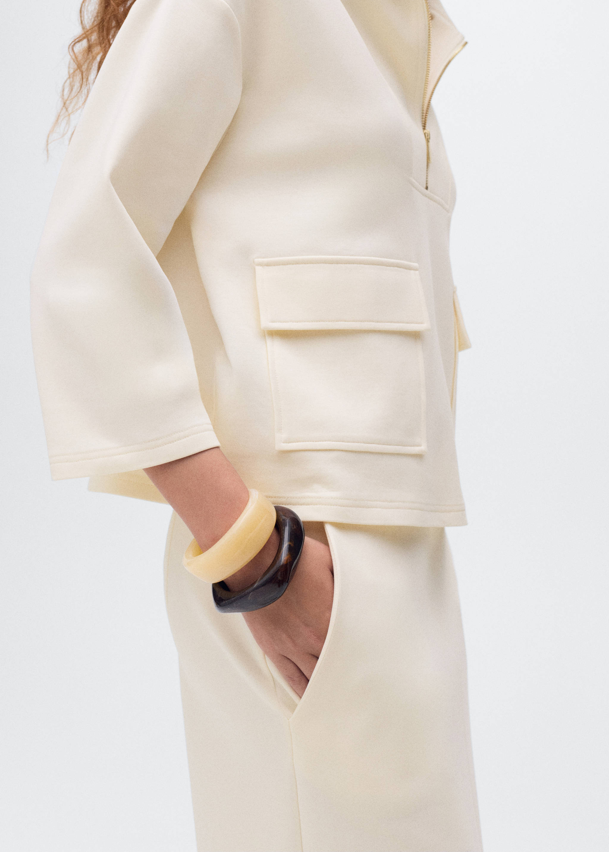 Three-quarter sleeve jacket with pockets - Details of the article 6