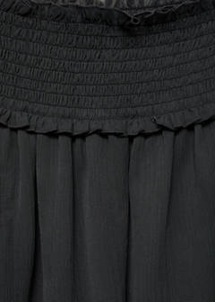 Strapless blouse with ruffled panel — Charcoal 7