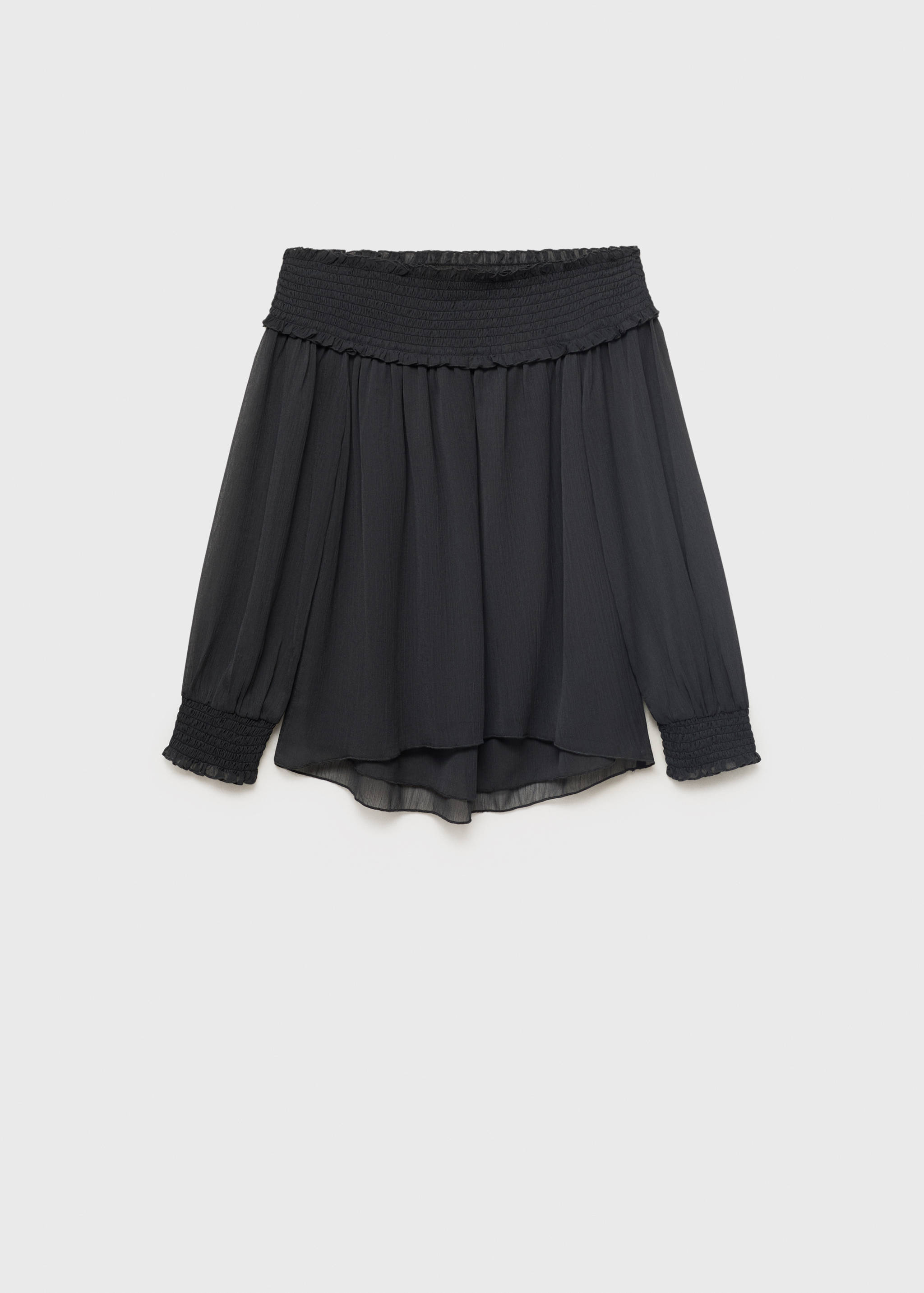 Strapless blouse with ruffled panel - Article without model