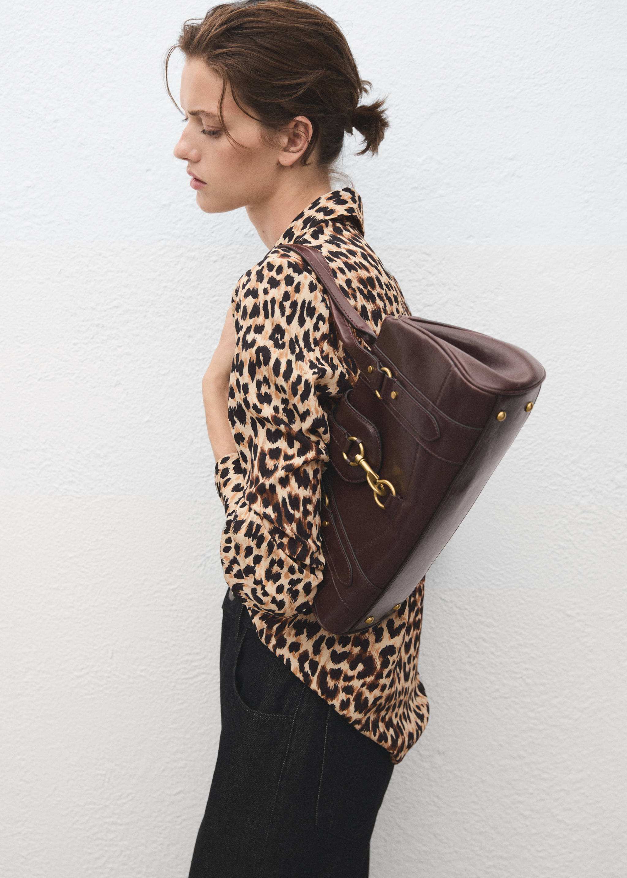 Fluid long-sleeved blouse - Medium plane