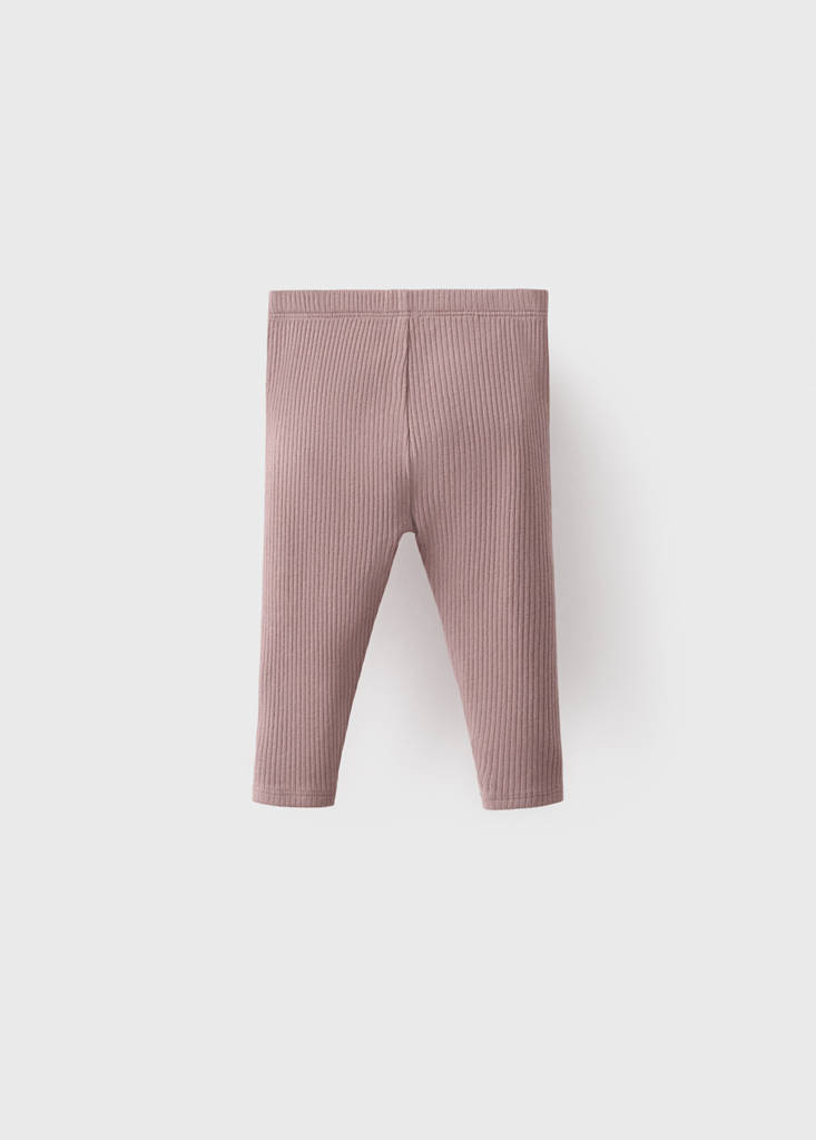 Ribbed leggings — Burgundy