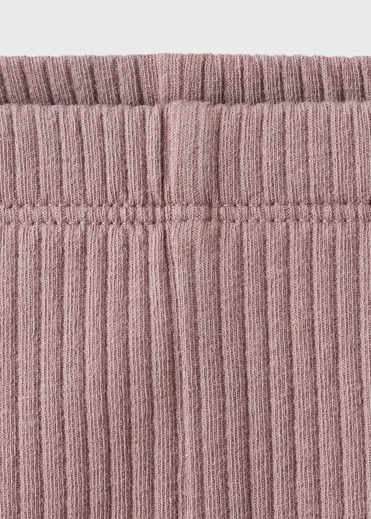 Ribbed leggings — Burgundy