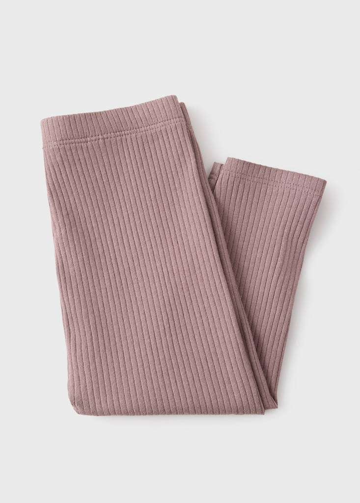 Ribbed leggings — Burgundy