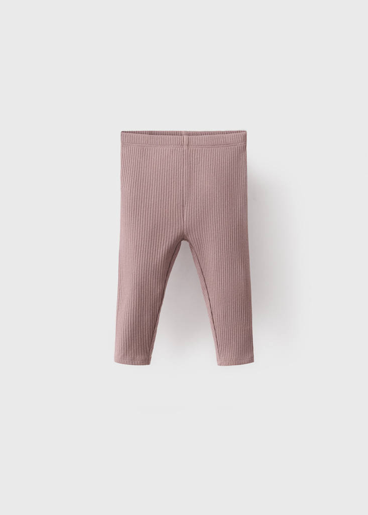 Ribbed leggings — Burgundy