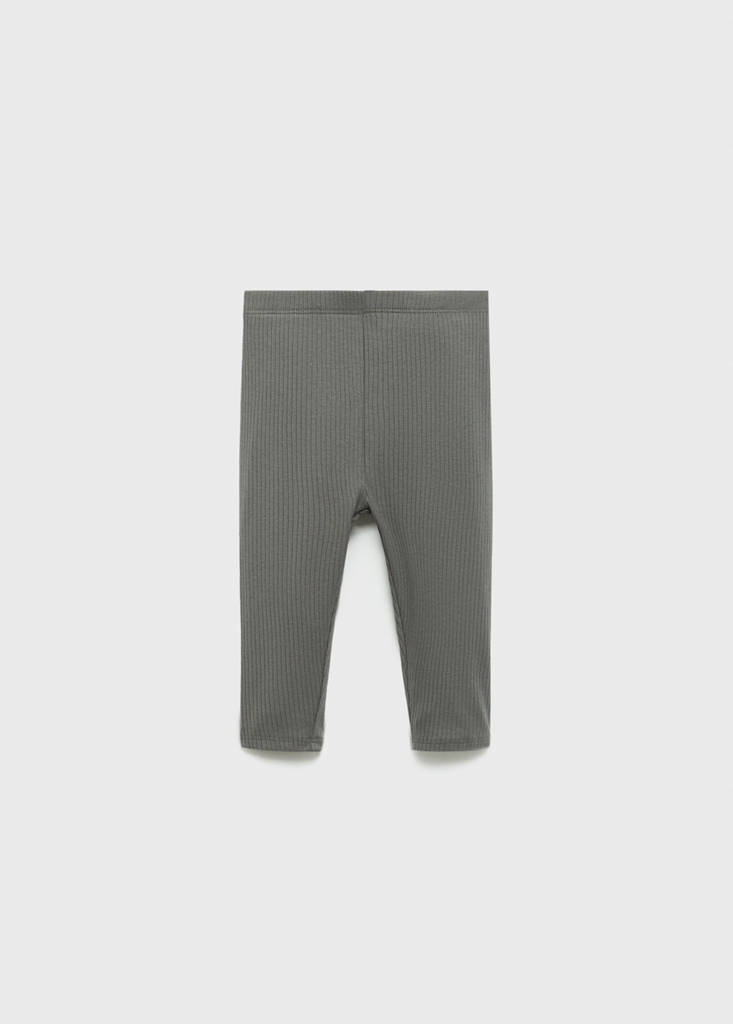 Ribbed leggings — Charcoal