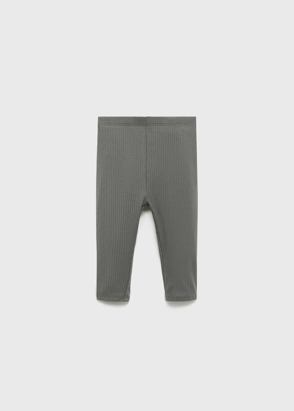 Ribbed leggings — Charcoal