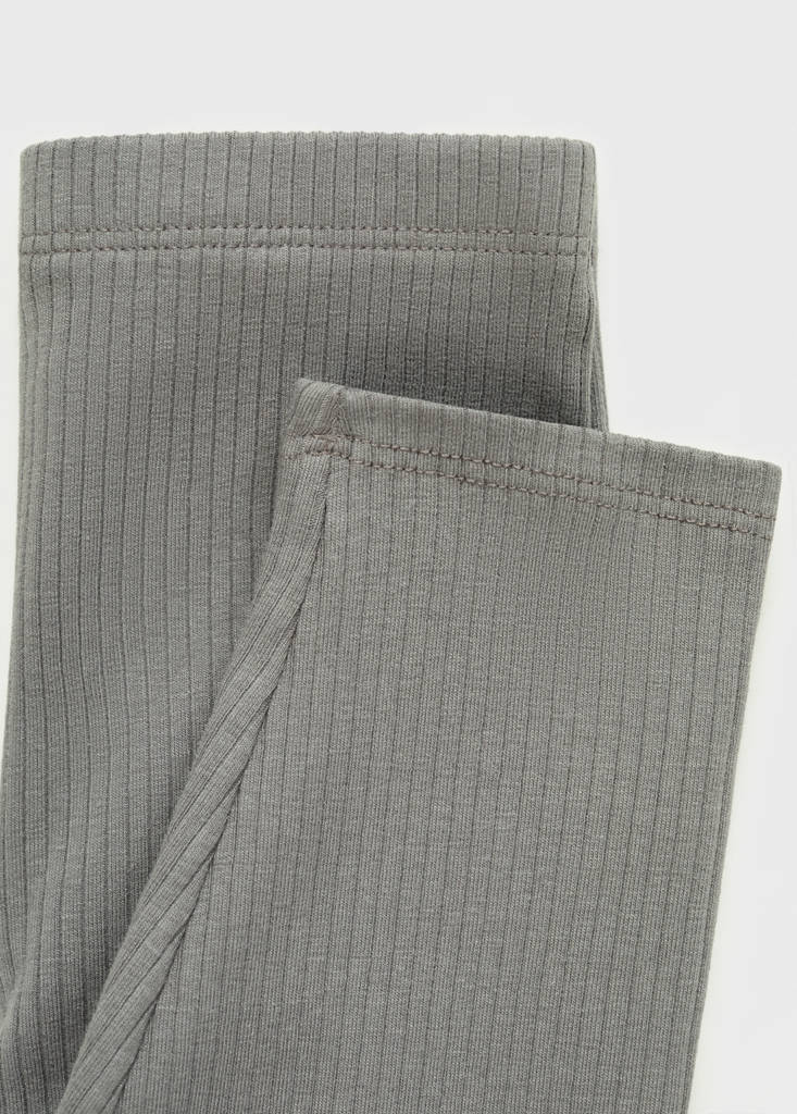 Ribbed leggings — Charcoal