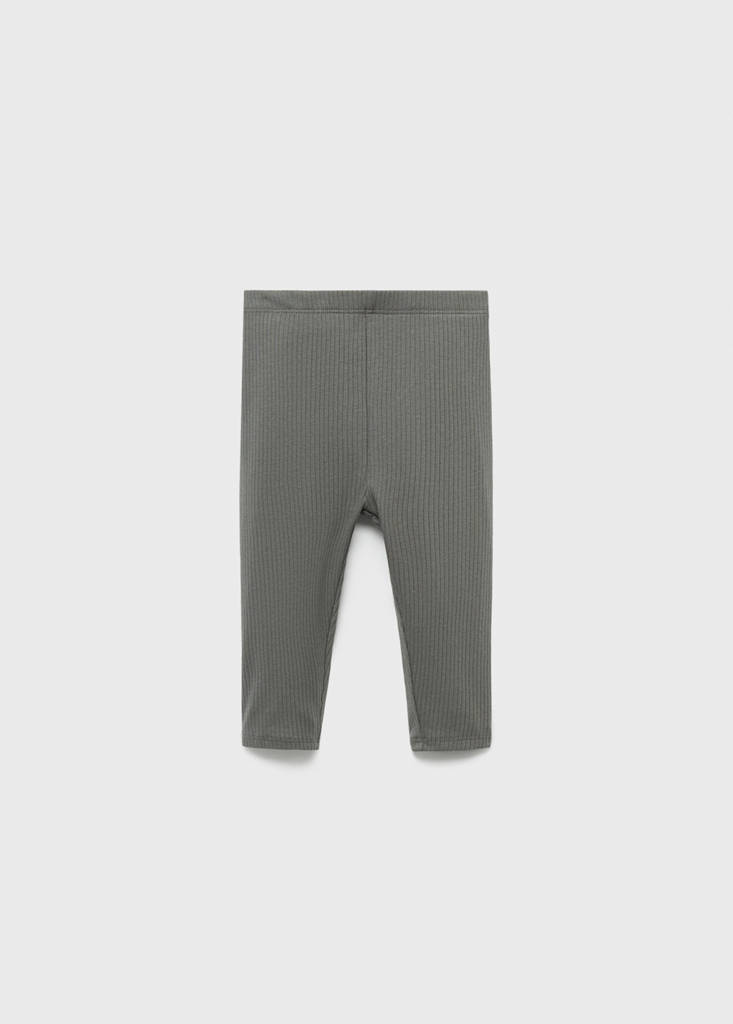 Ribbed leggings — Charcoal