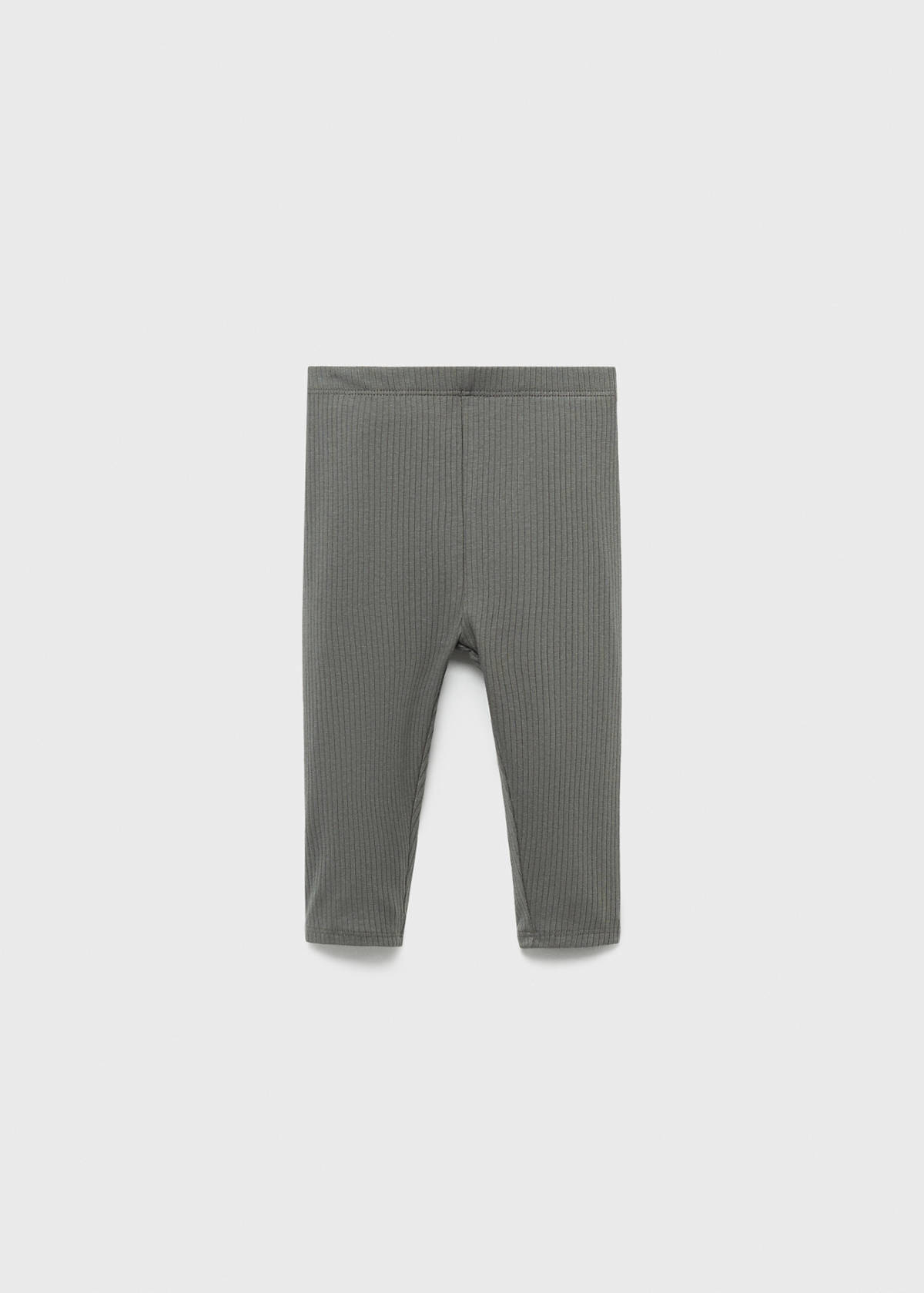 Ribbed leggings — Charcoal