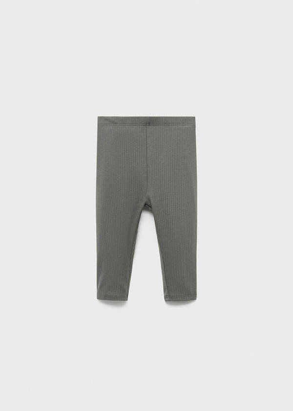 Ribbed leggings — Charcoal