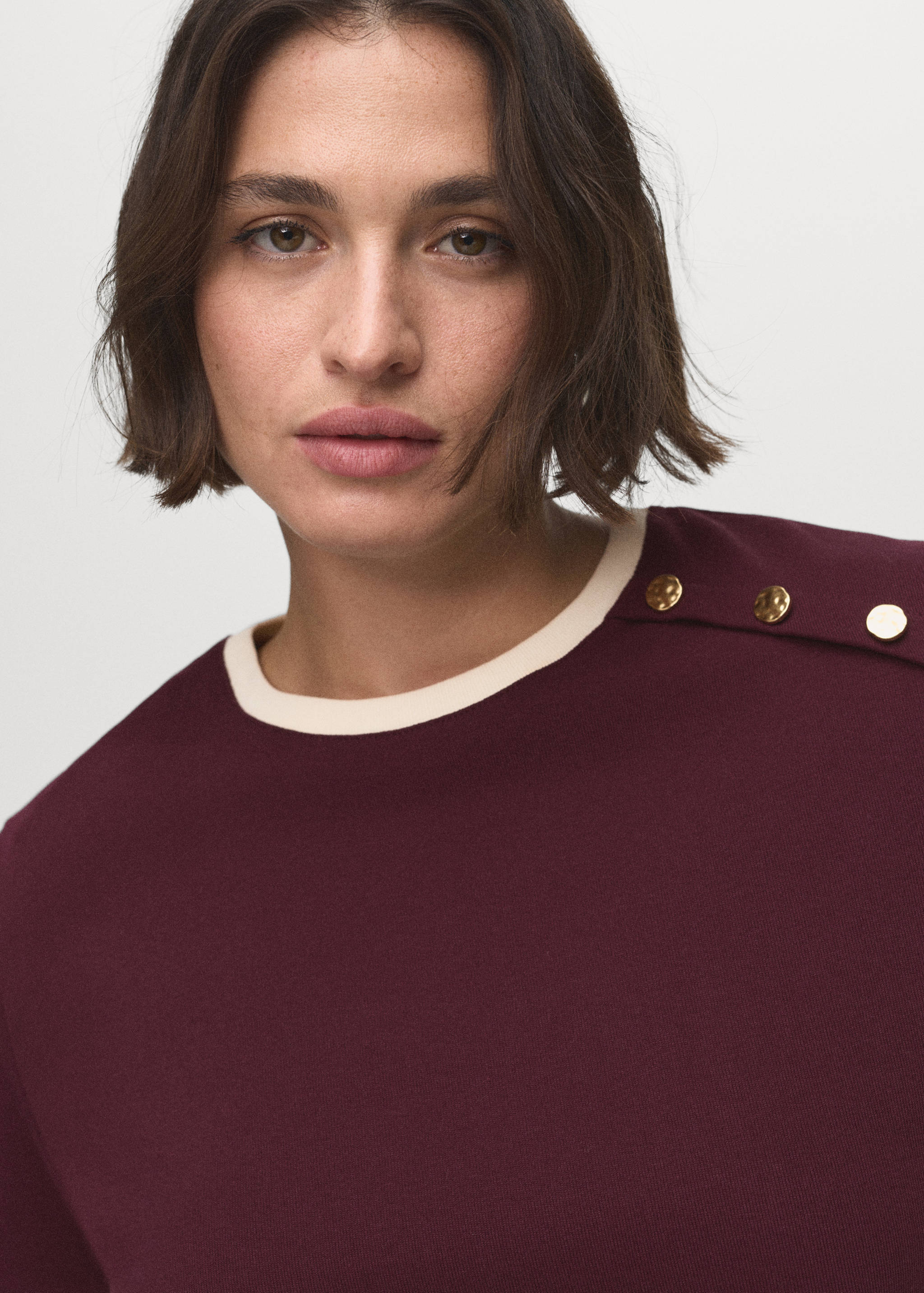 T-shirt algodão botões - Pormenor do artigo 4