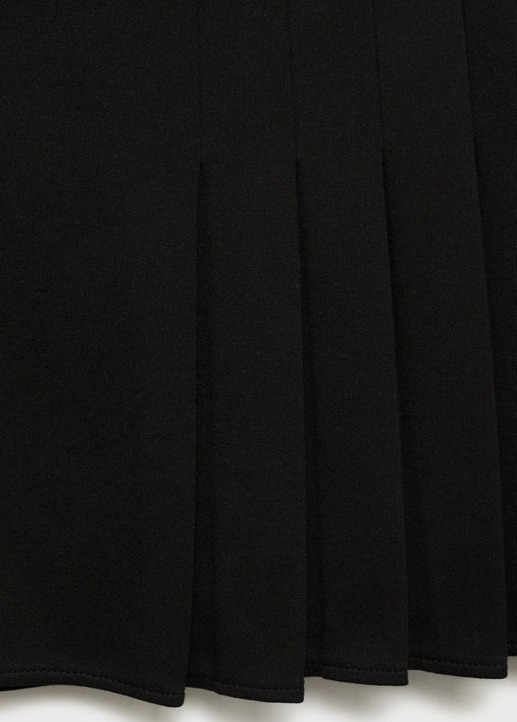Pleated mini-skirt — Black
