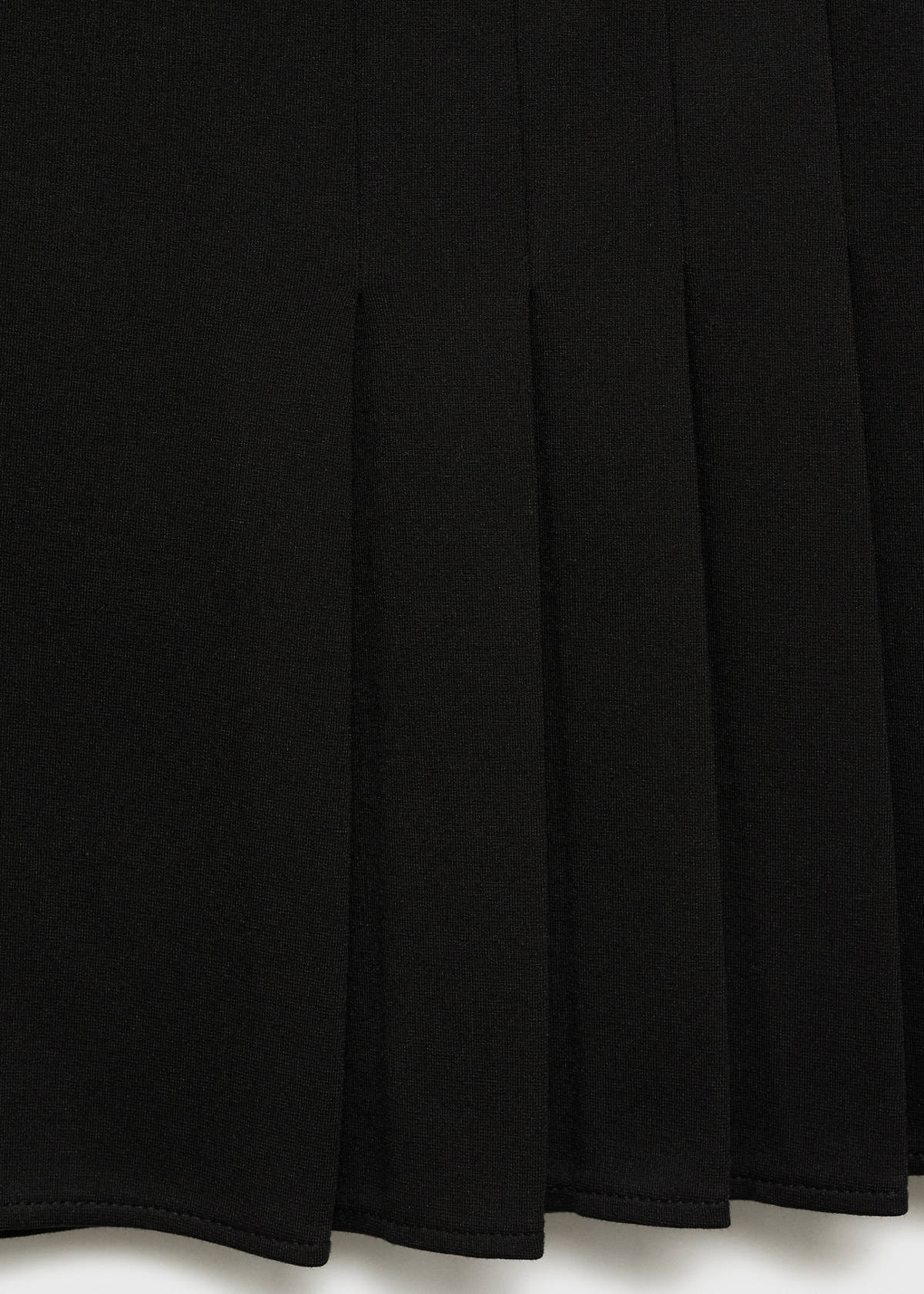 Pleated mini-skirt — Black