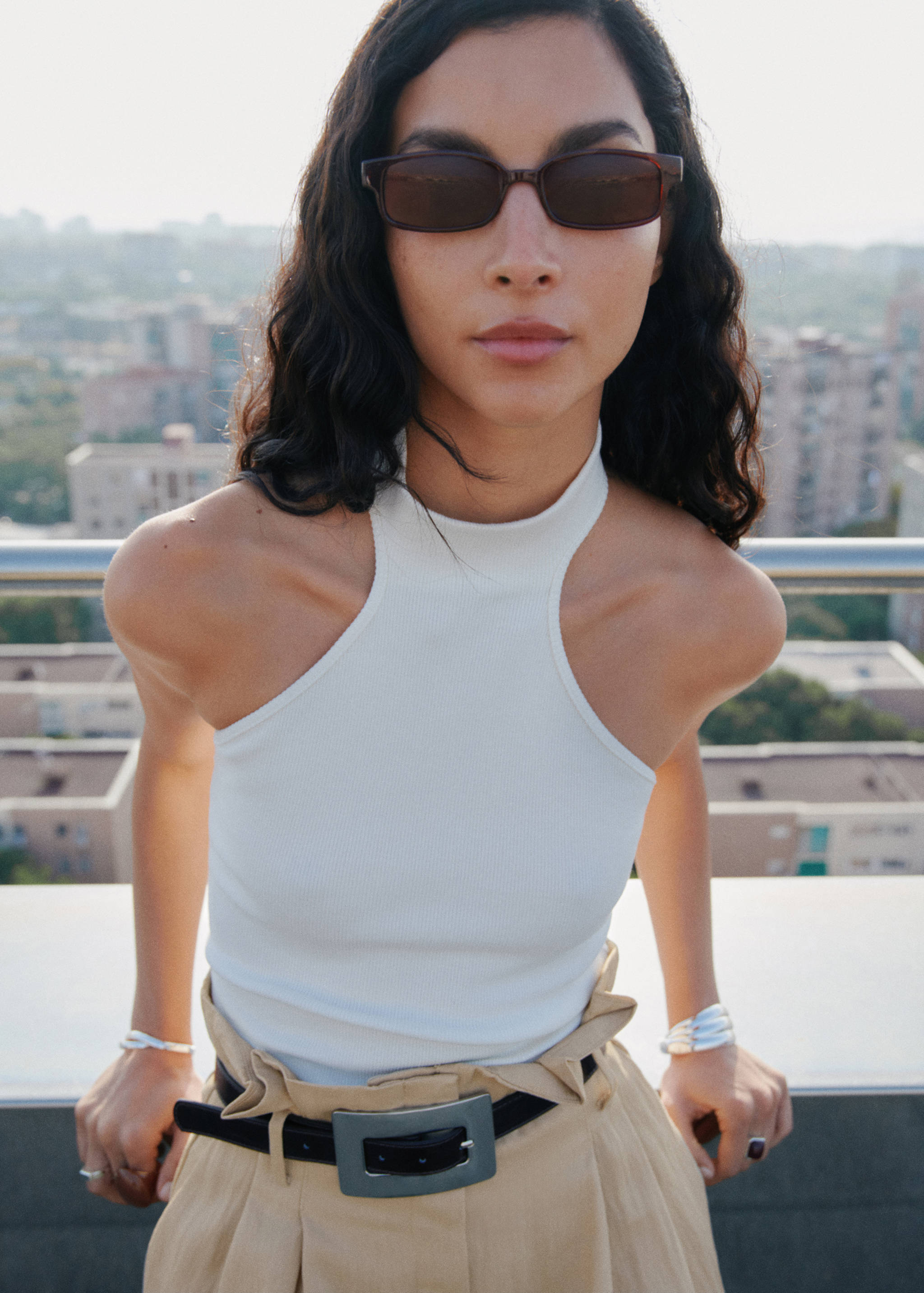 Rectangular-frame sunglasses - General plane