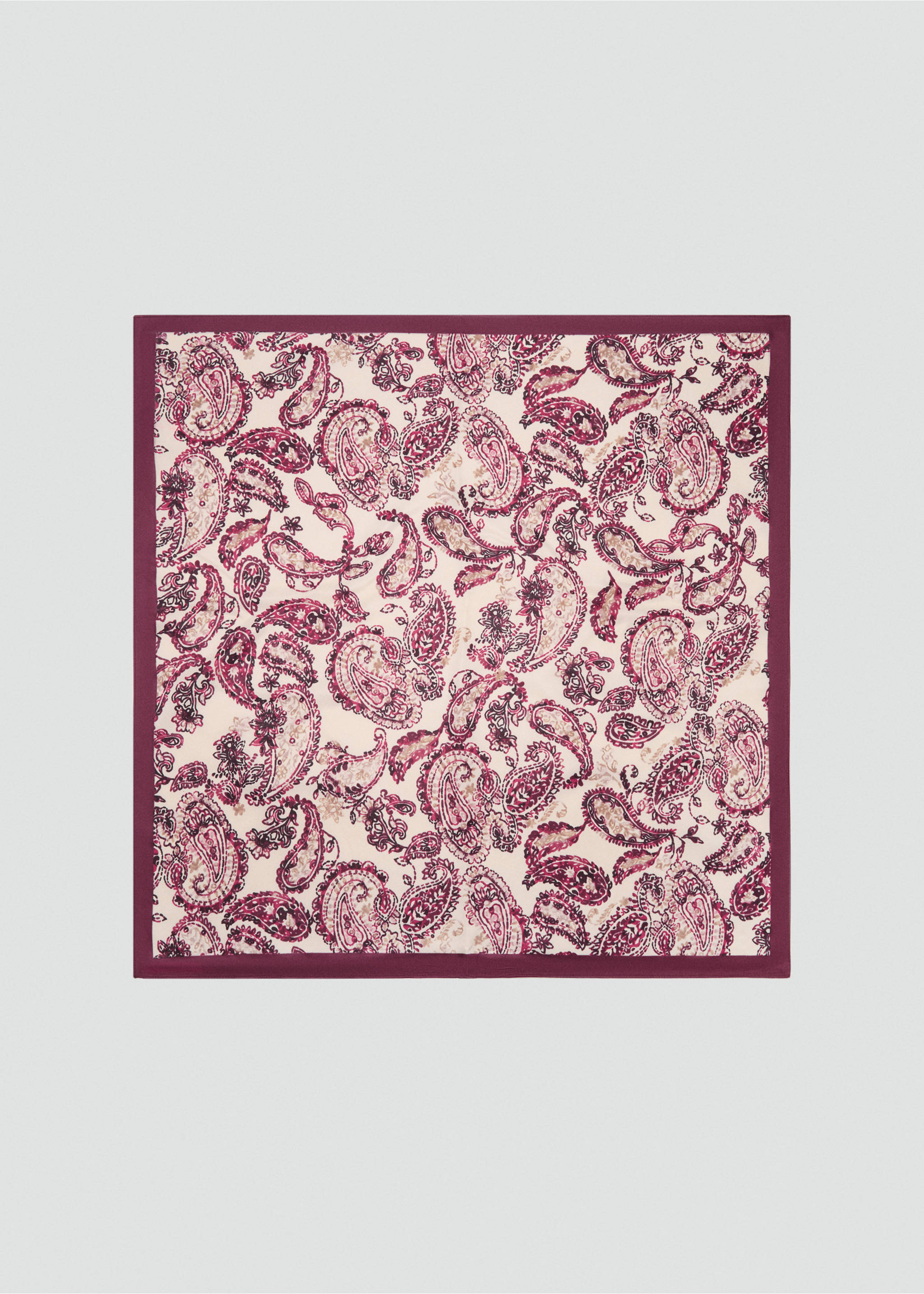 Paisley print scarf - Article without model, Burgundy. Ref: 17054088-00.