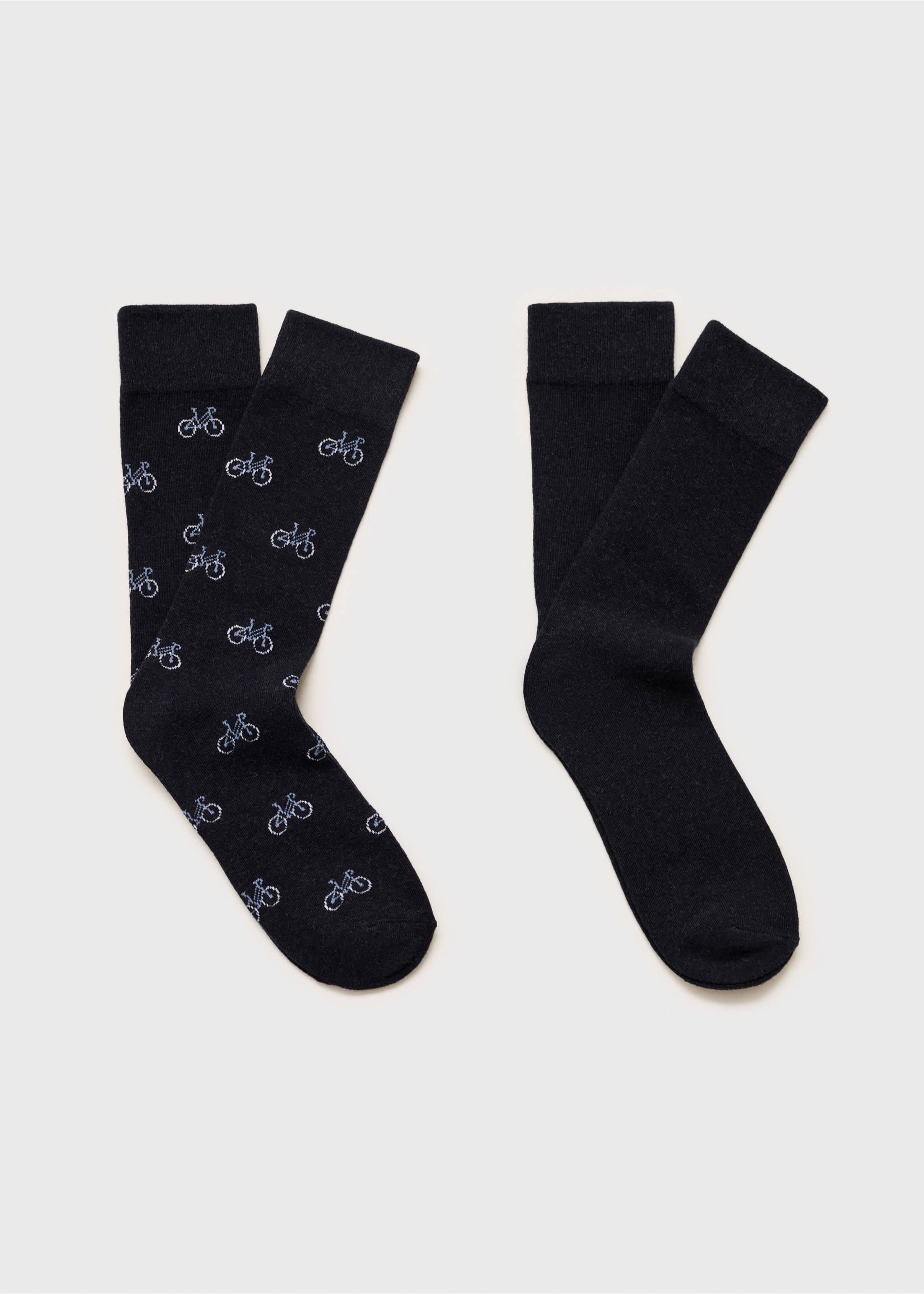Pack 2 calcetines estampados - Artículo sin modelo, Azul marino. Ref: 17054089-00.