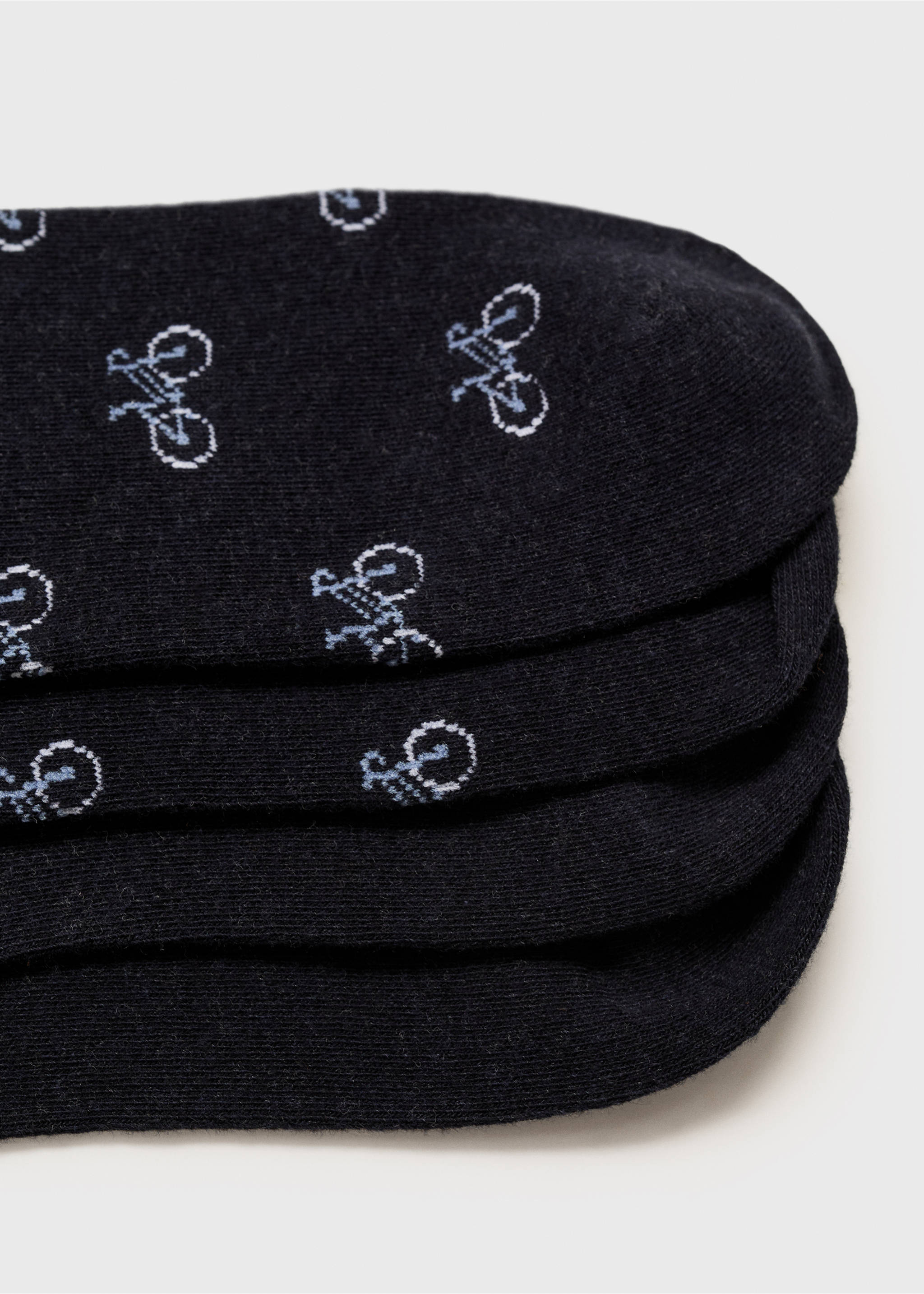 Pack 2 calcetines estampados - Detalle del artículo 0, Azul marino. Ref: 17054089-00.