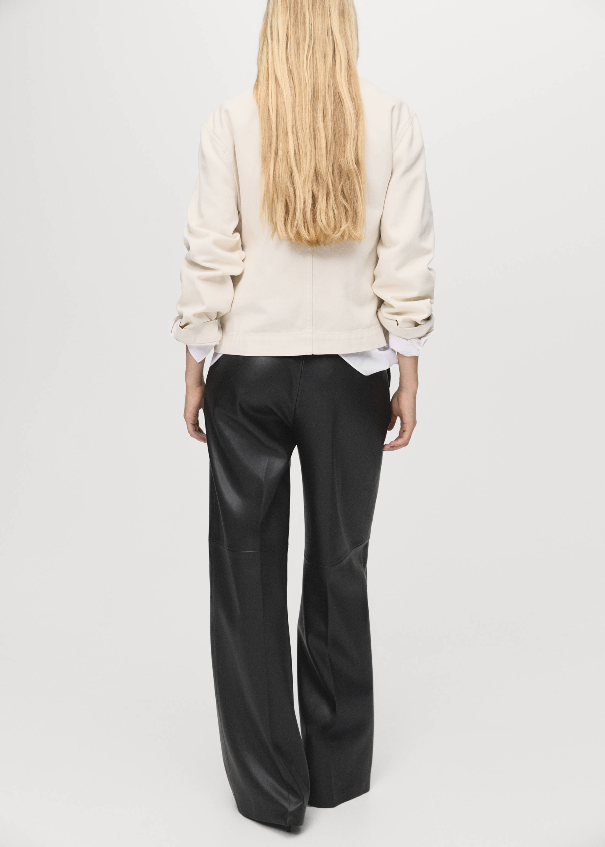 Parka en jean col contrasté - Verso de l’article