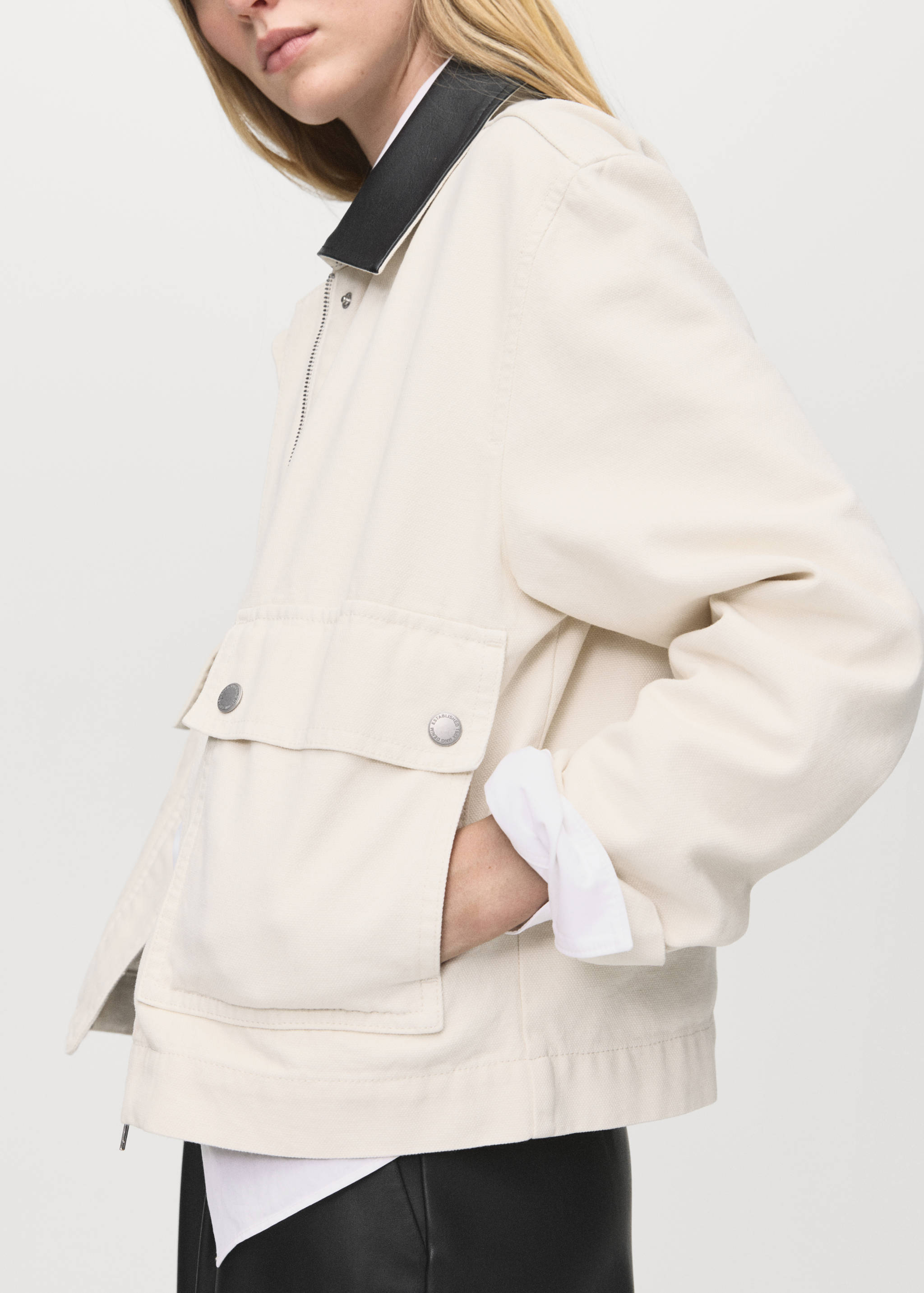 Parka en jean col contrasté - Détail de l'article 6