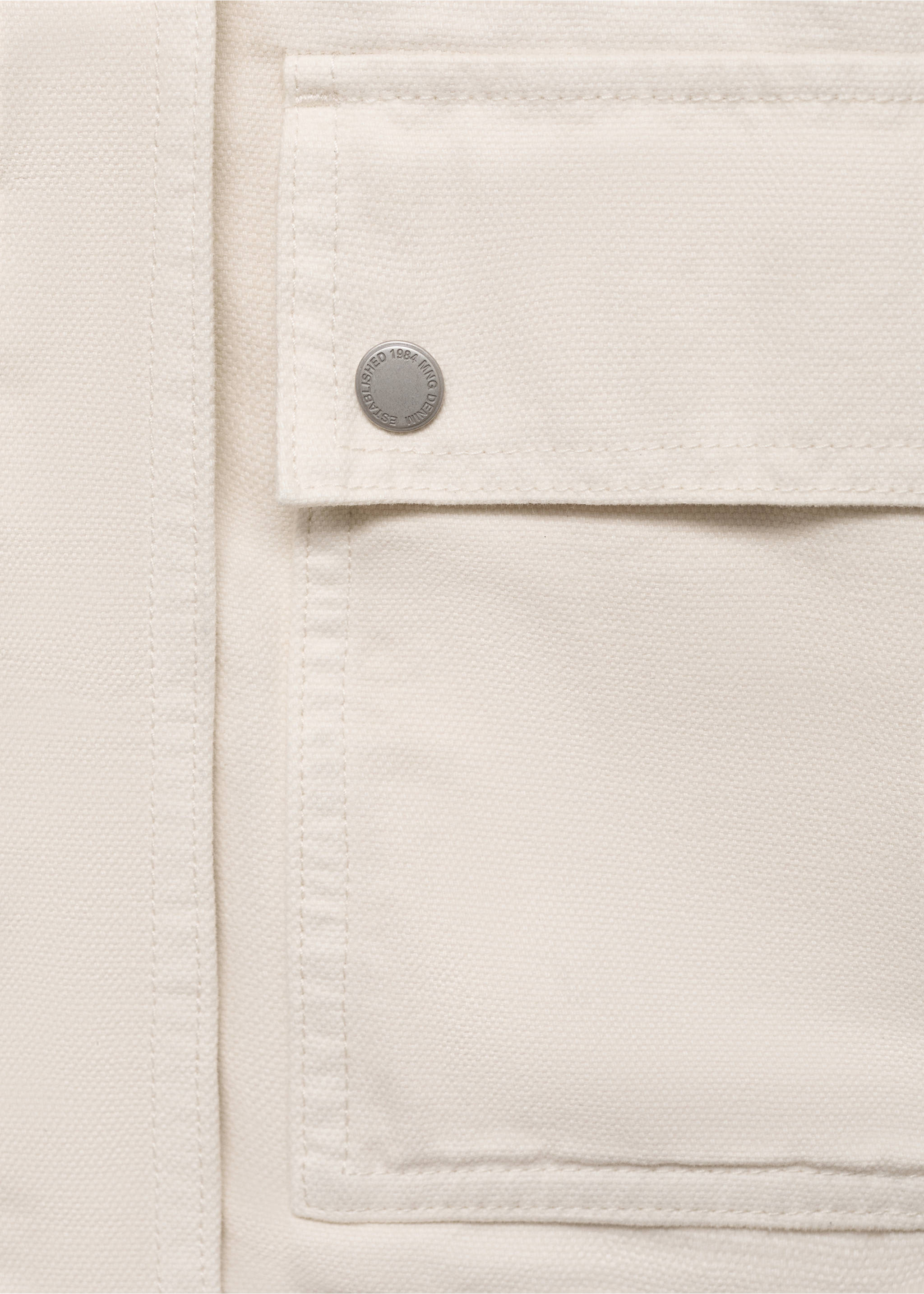 Parka en jean col contrasté - Détail de l'article 0, Écru. Ref: 17054092-00.