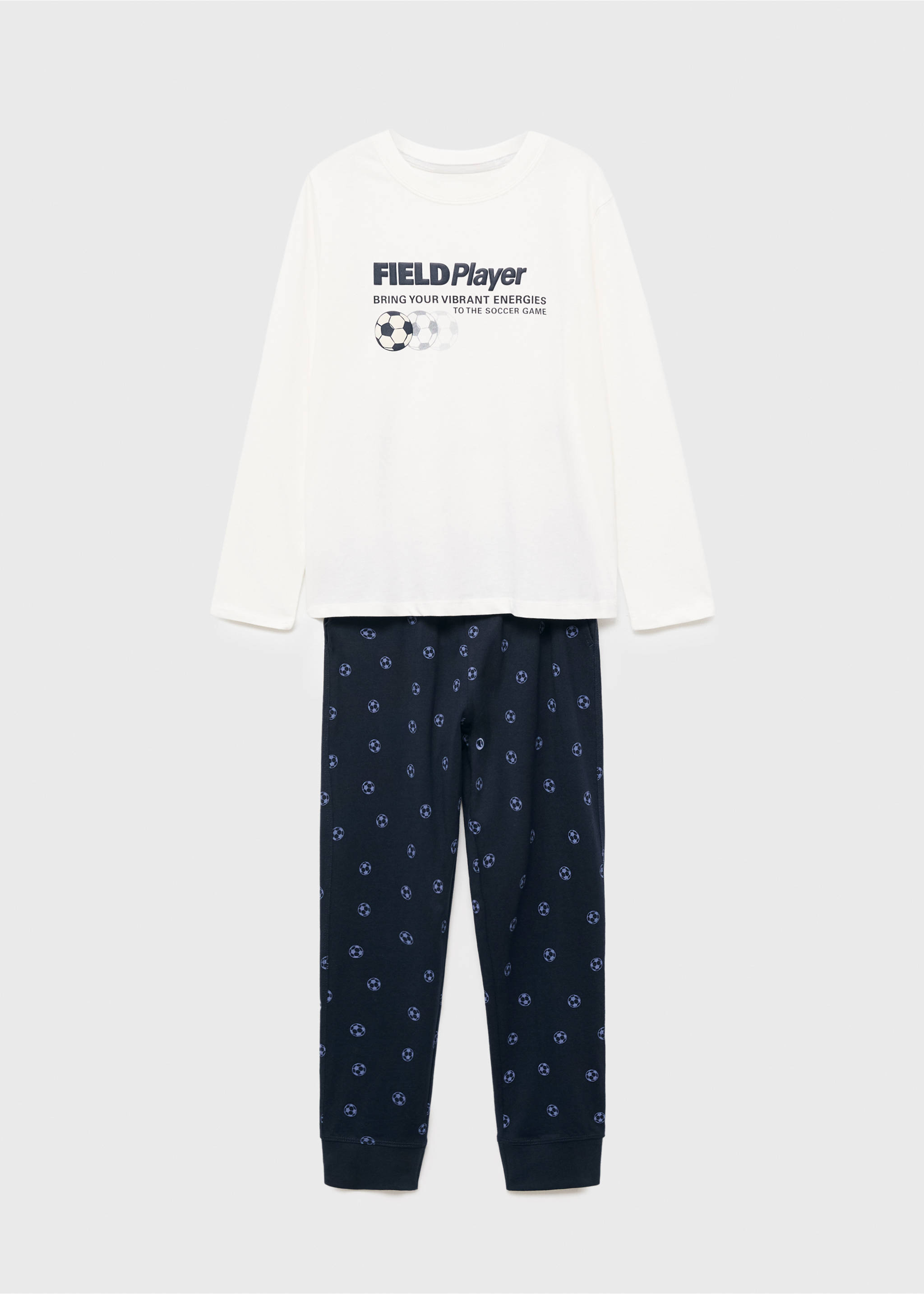 Pijama largo estampado conejo - Artículo sin modelo, Blanco roto. Ref: 17054094-00.