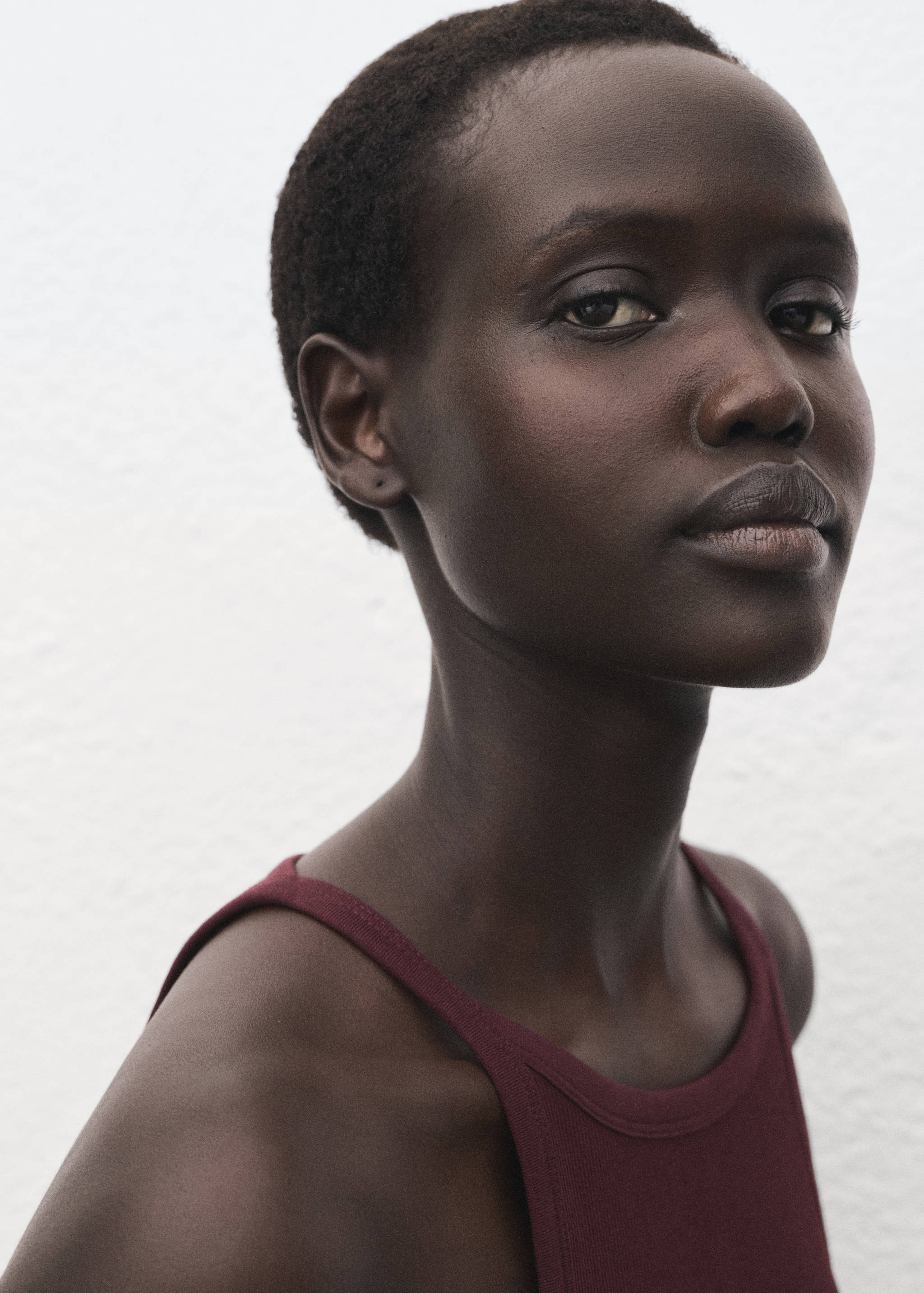 Ribbed cotton-blend top - Details of the article 1