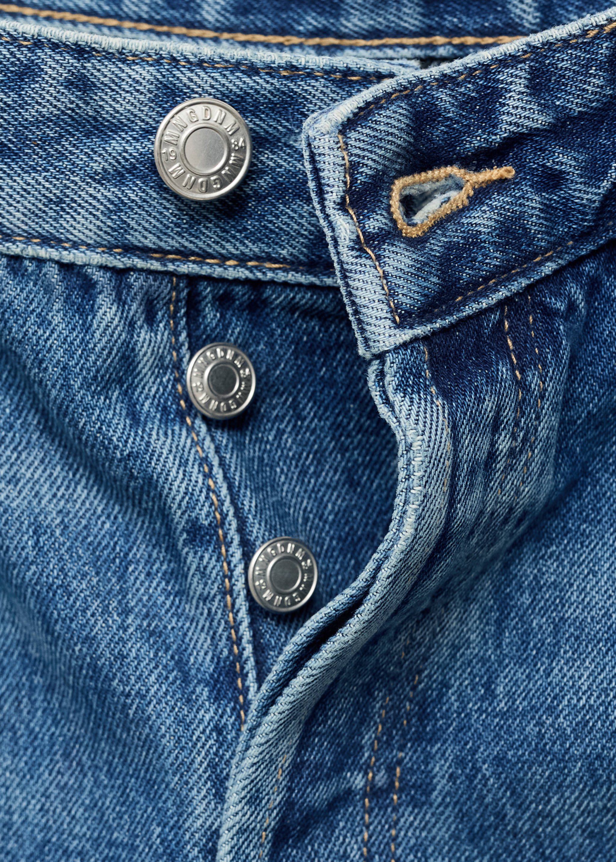 Bő szárú, felhajtott szegélyű farmernadrág - A termék adatai 8