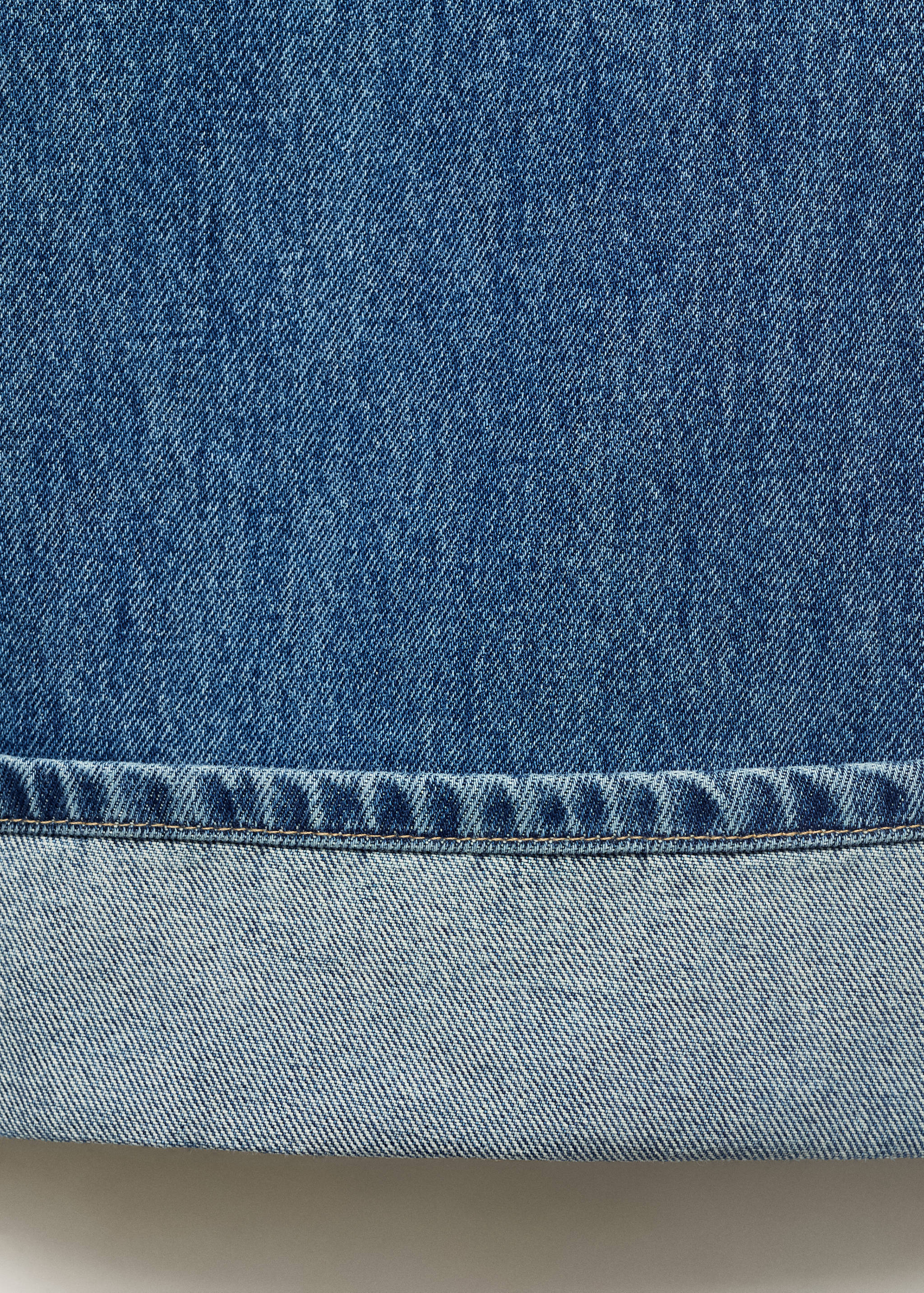 Bő szárú, felhajtott szegélyű farmernadrág - A termék adatai 0