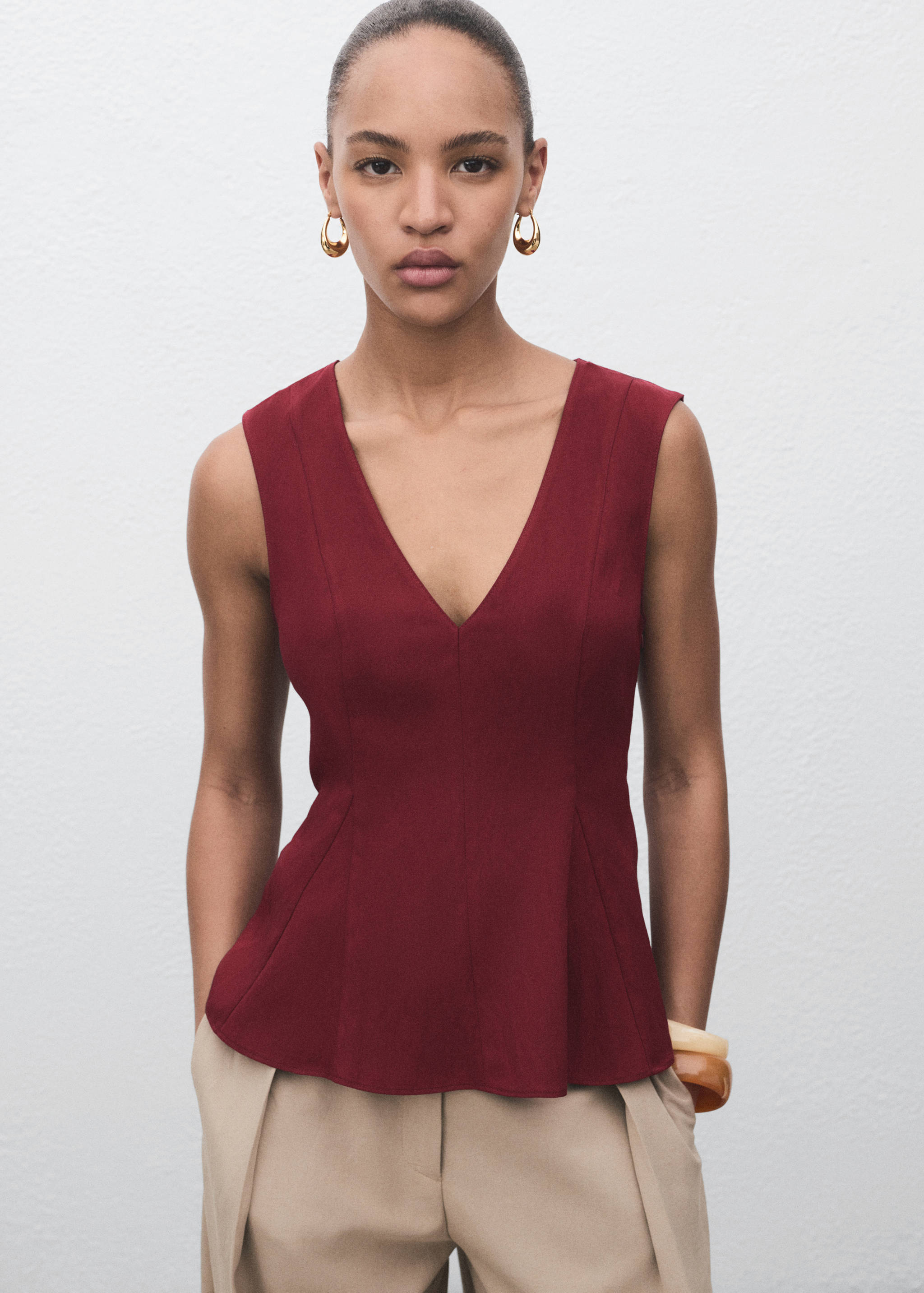 Top peplum de lionel - Plano médio