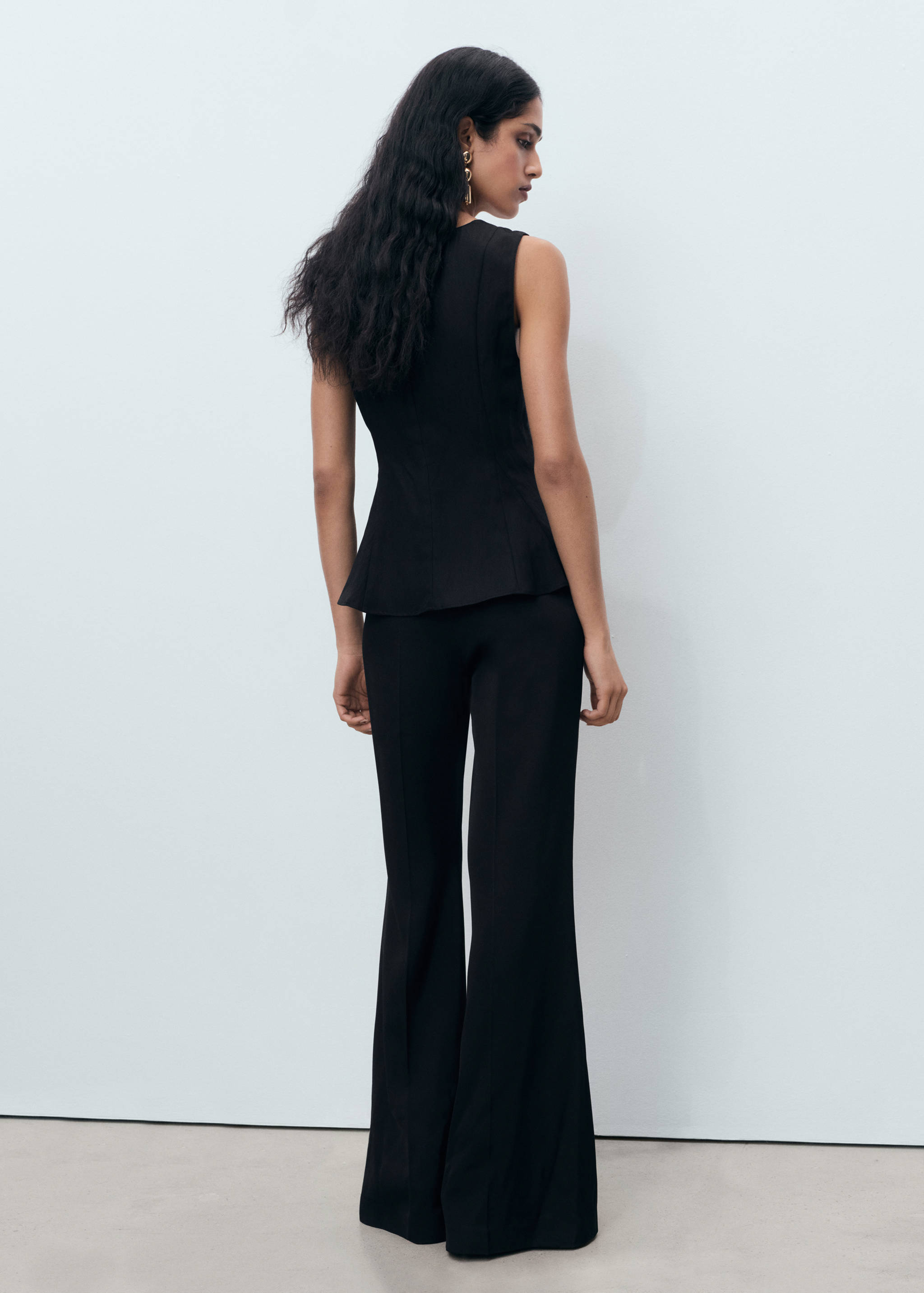 Lyocell peplum top - Reverse of the article