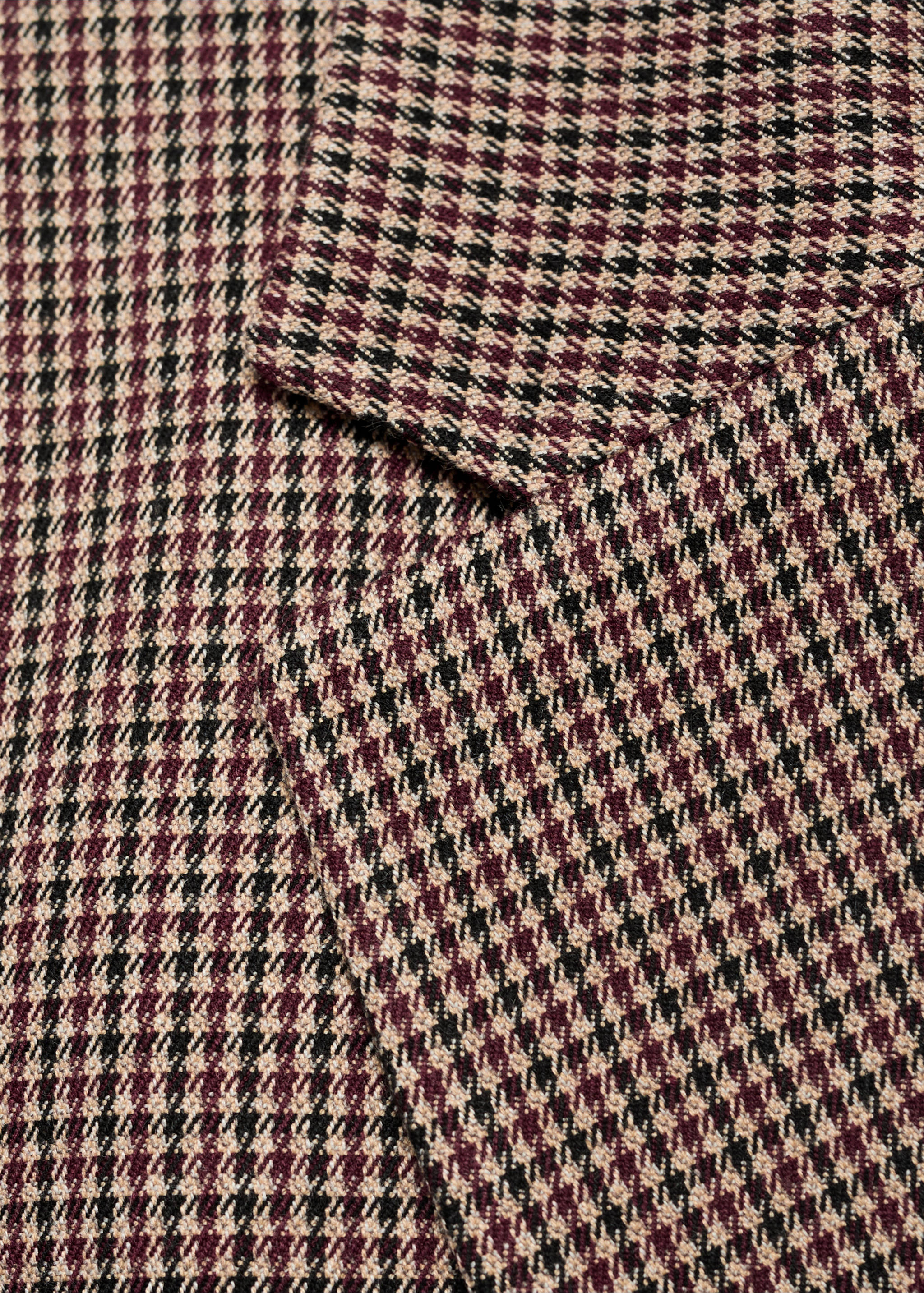 Blazer croisé micro pied-de-poule - Détail de l'article 0, Bordeaux. Ref: 17054102-00.