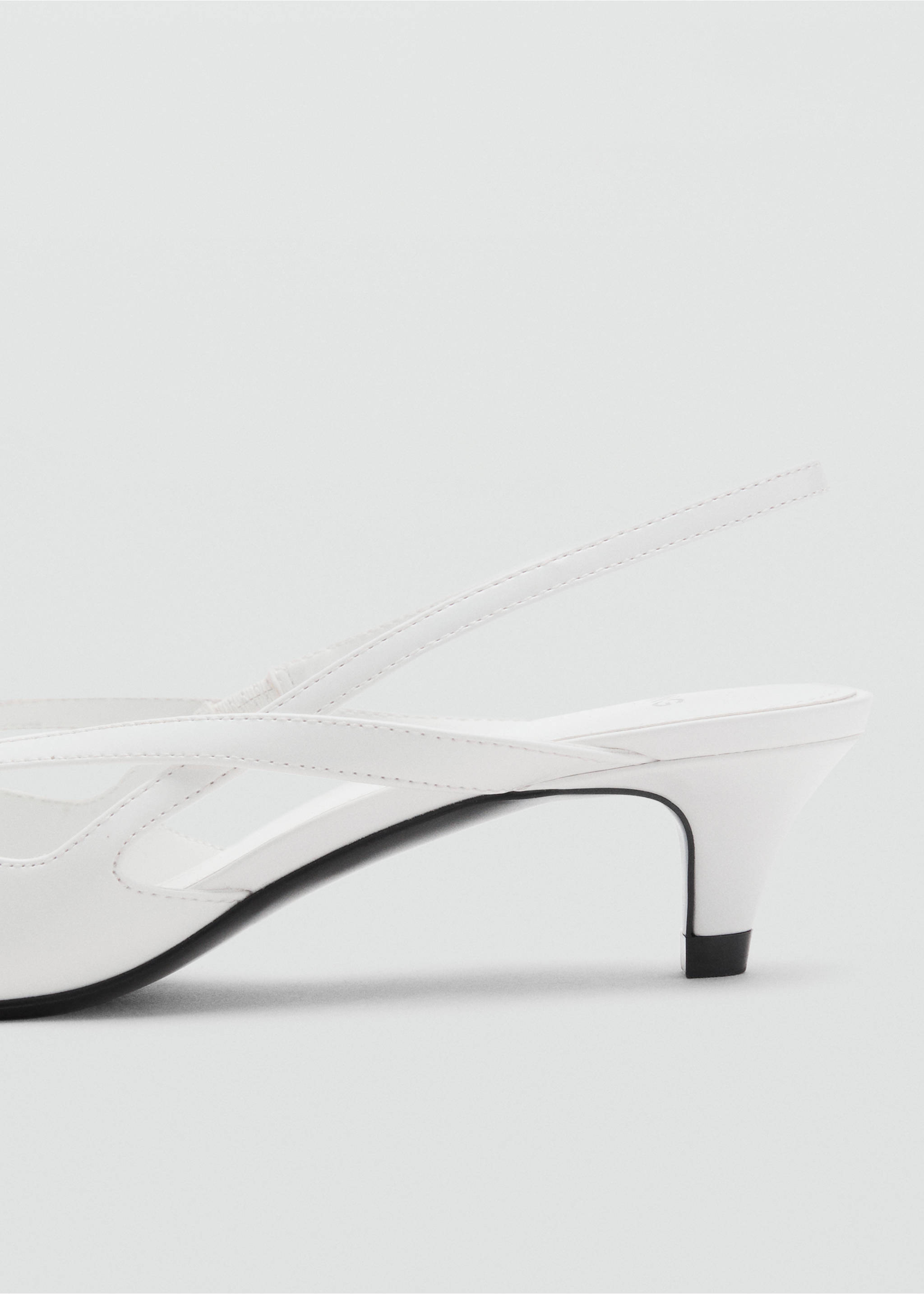 Kitten-heel pointed shoes - Details of the article 1, White. Ref: 17054103-00.