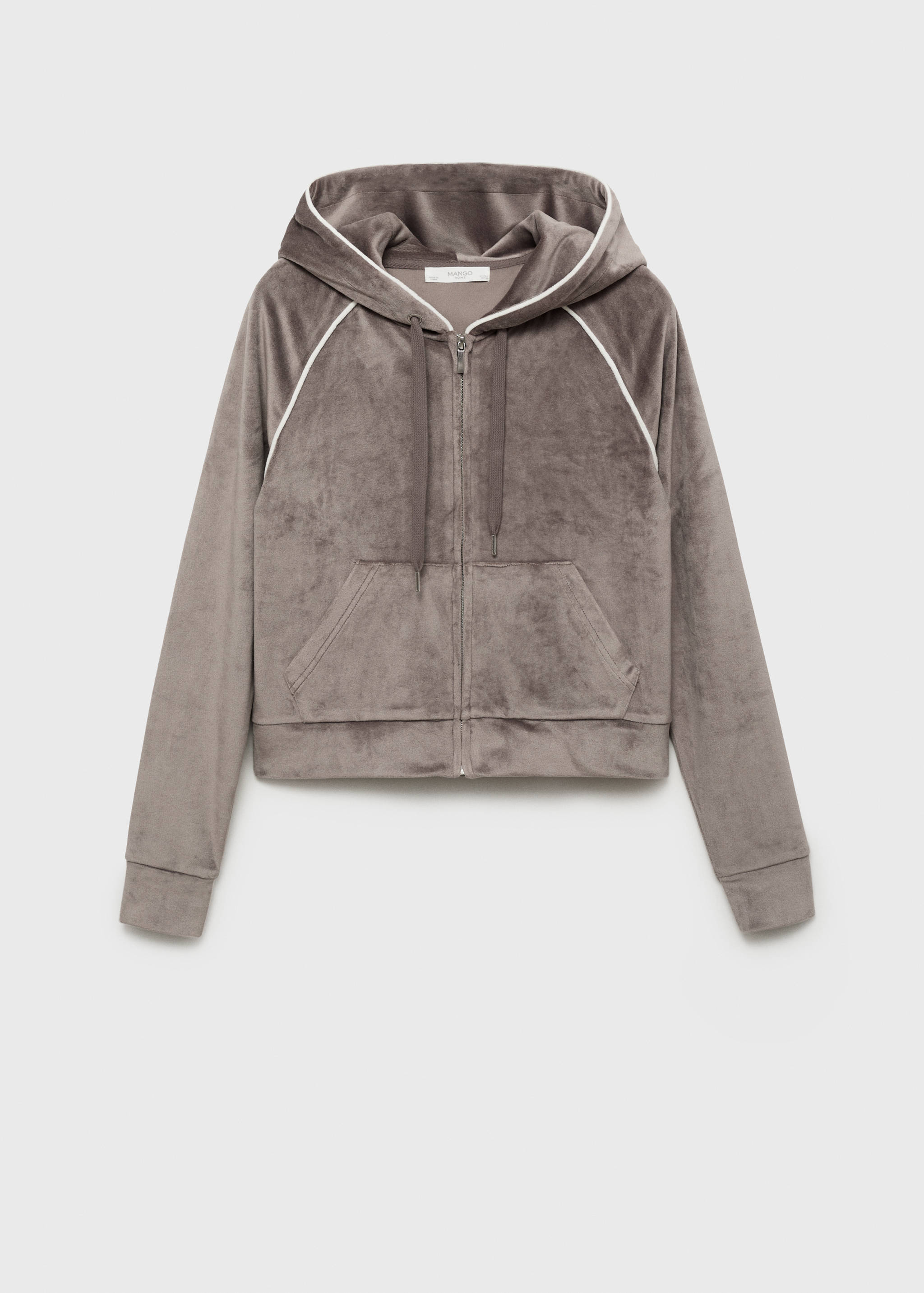 Velour sweatshirt with soft touch - Article without model