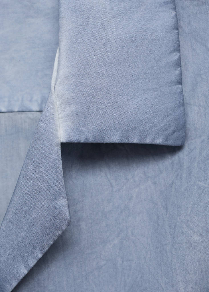 Garment-dyed cotton shirt — Ink Blue