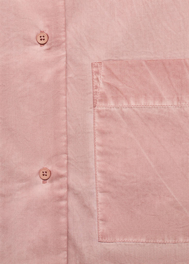 Garment-dyed cotton shirt — Medium Pink