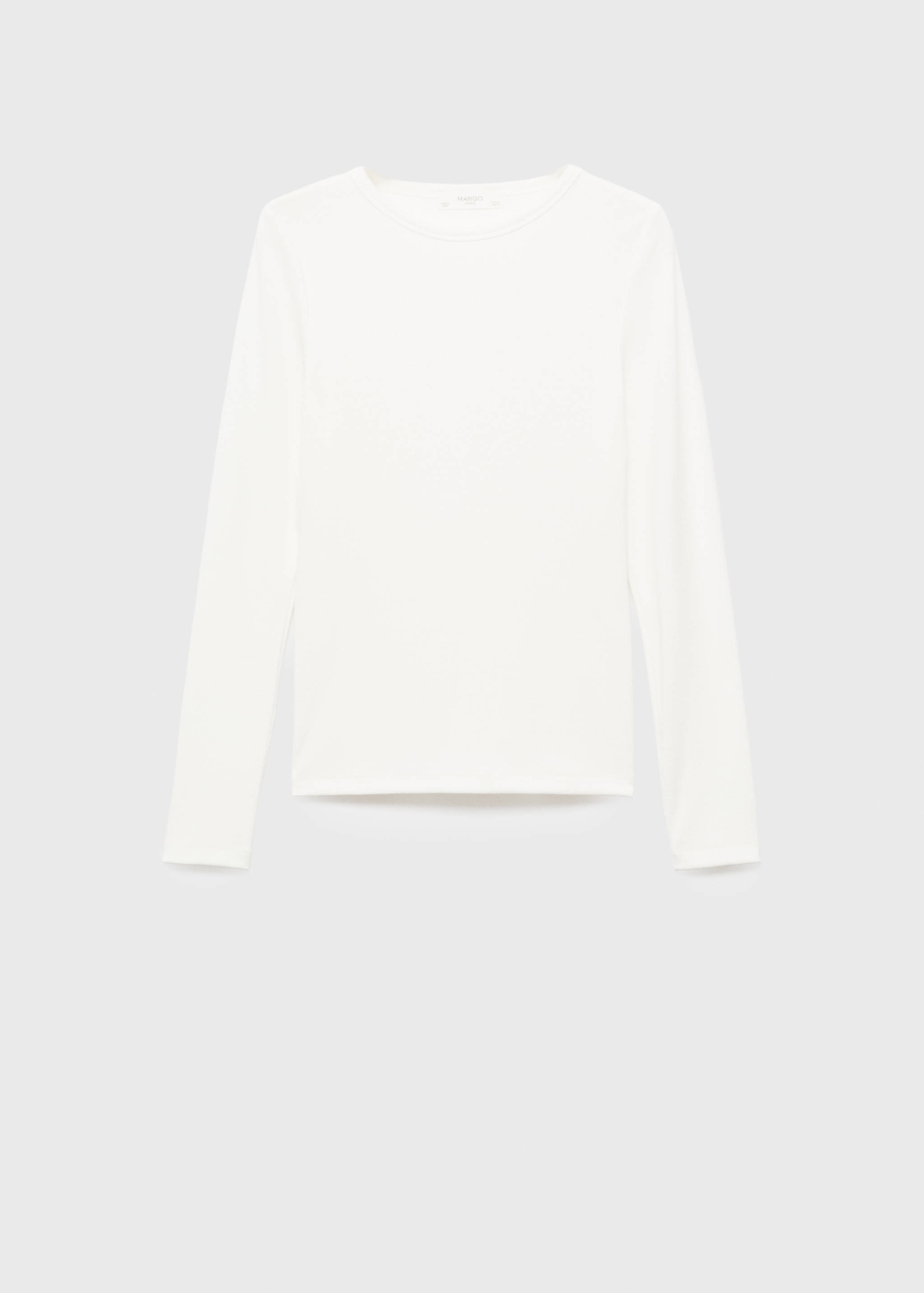 Rib-knit round-neck t-shirt - Article without model