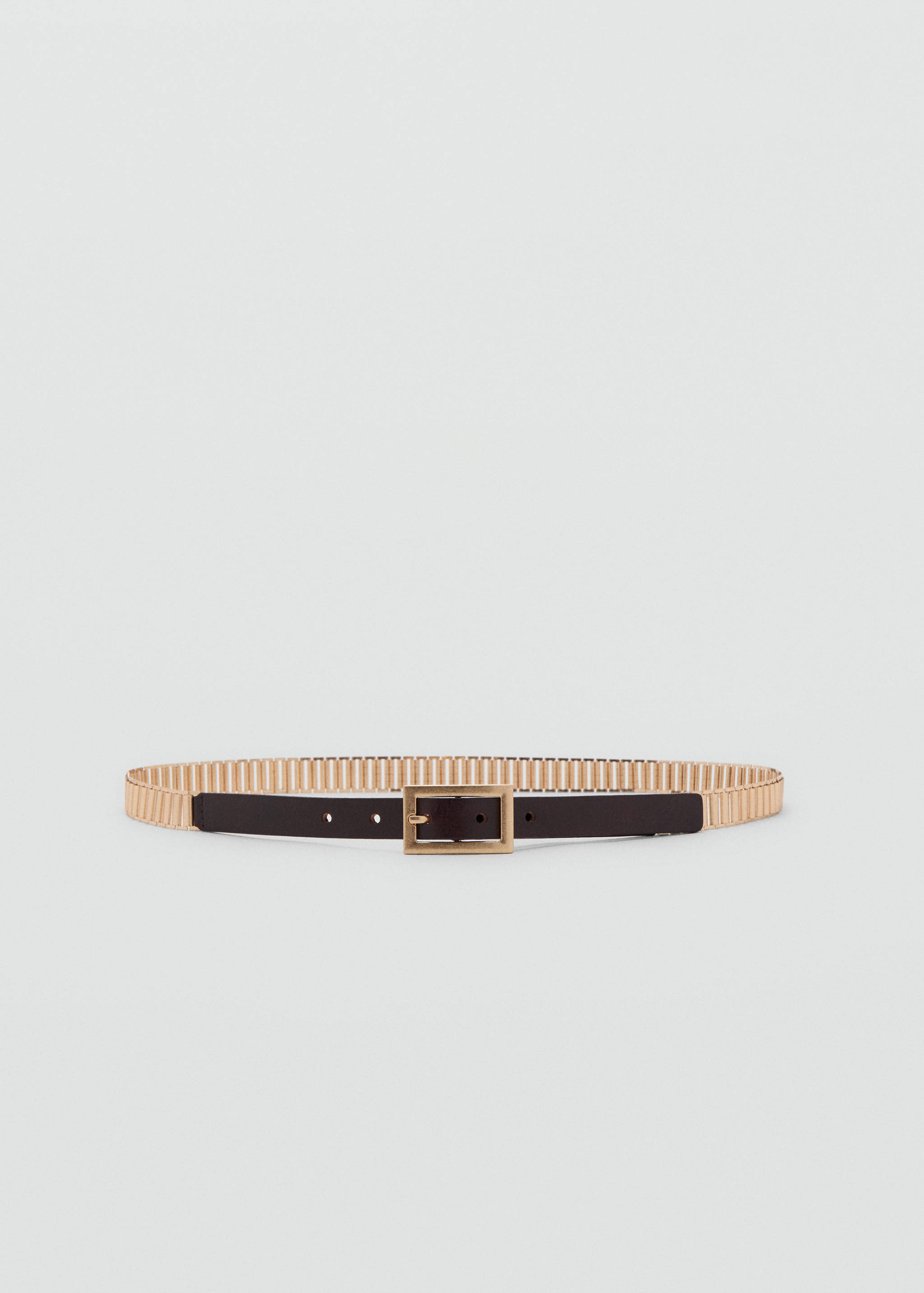 皮革混纺腰带 - null