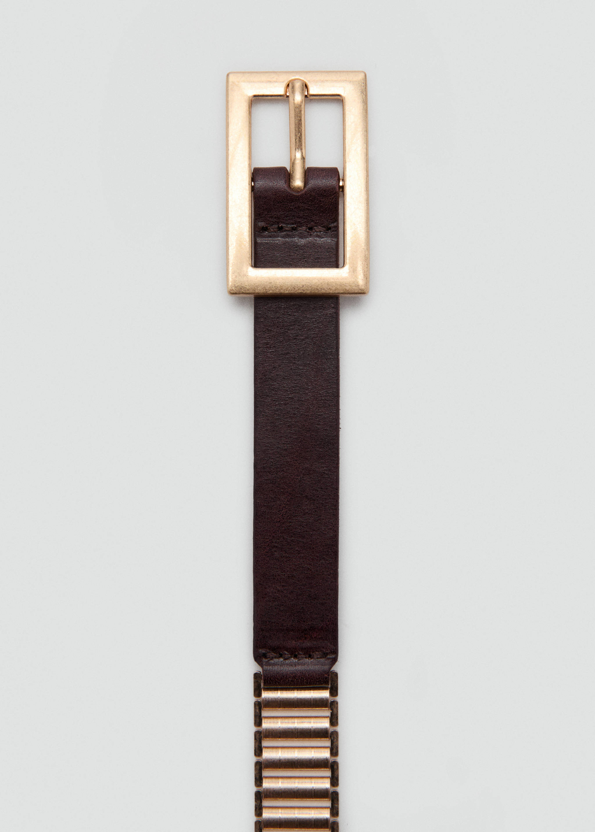 皮革混纺腰带 - null