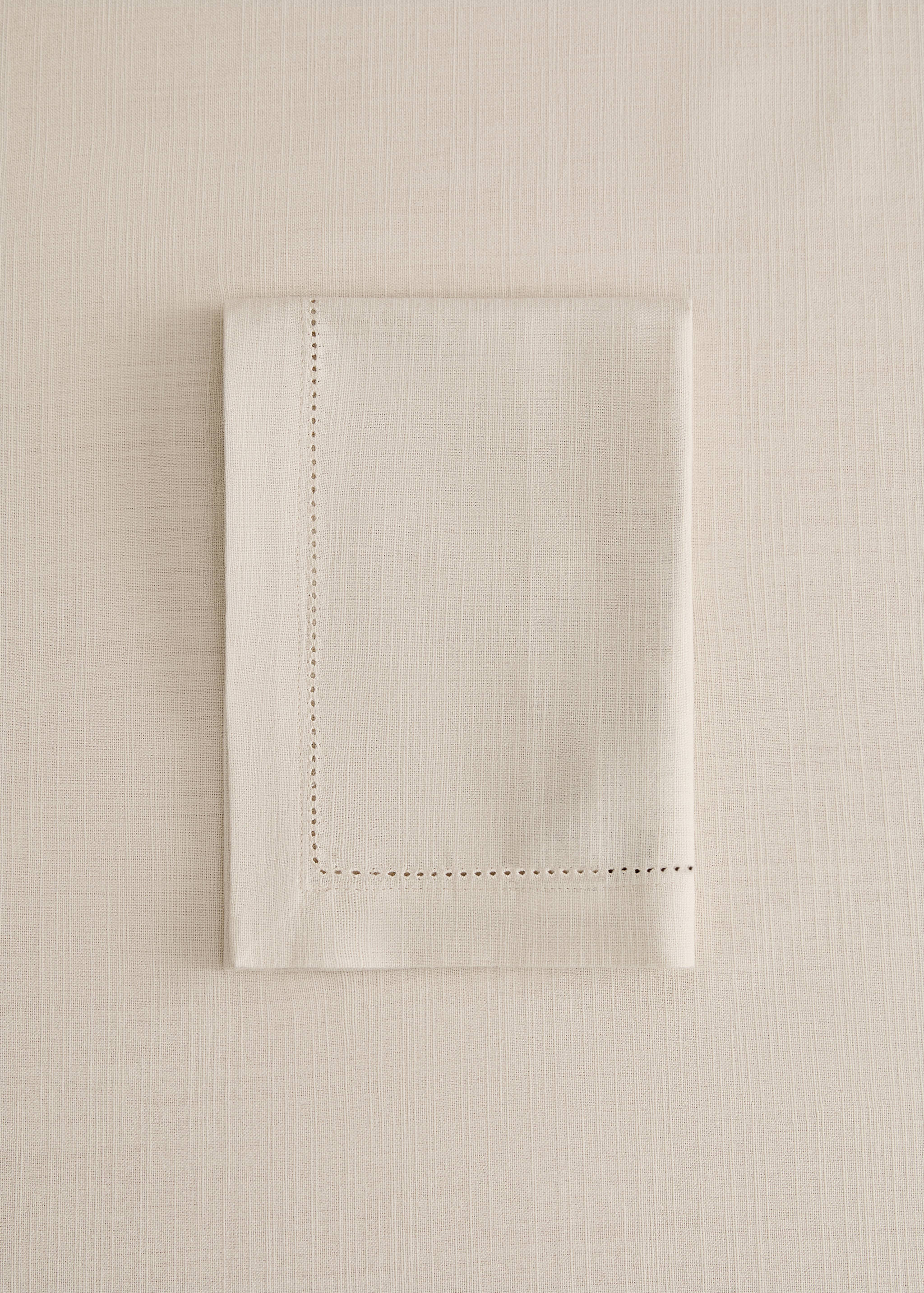 Serviette de table coton ajourée - Plan général