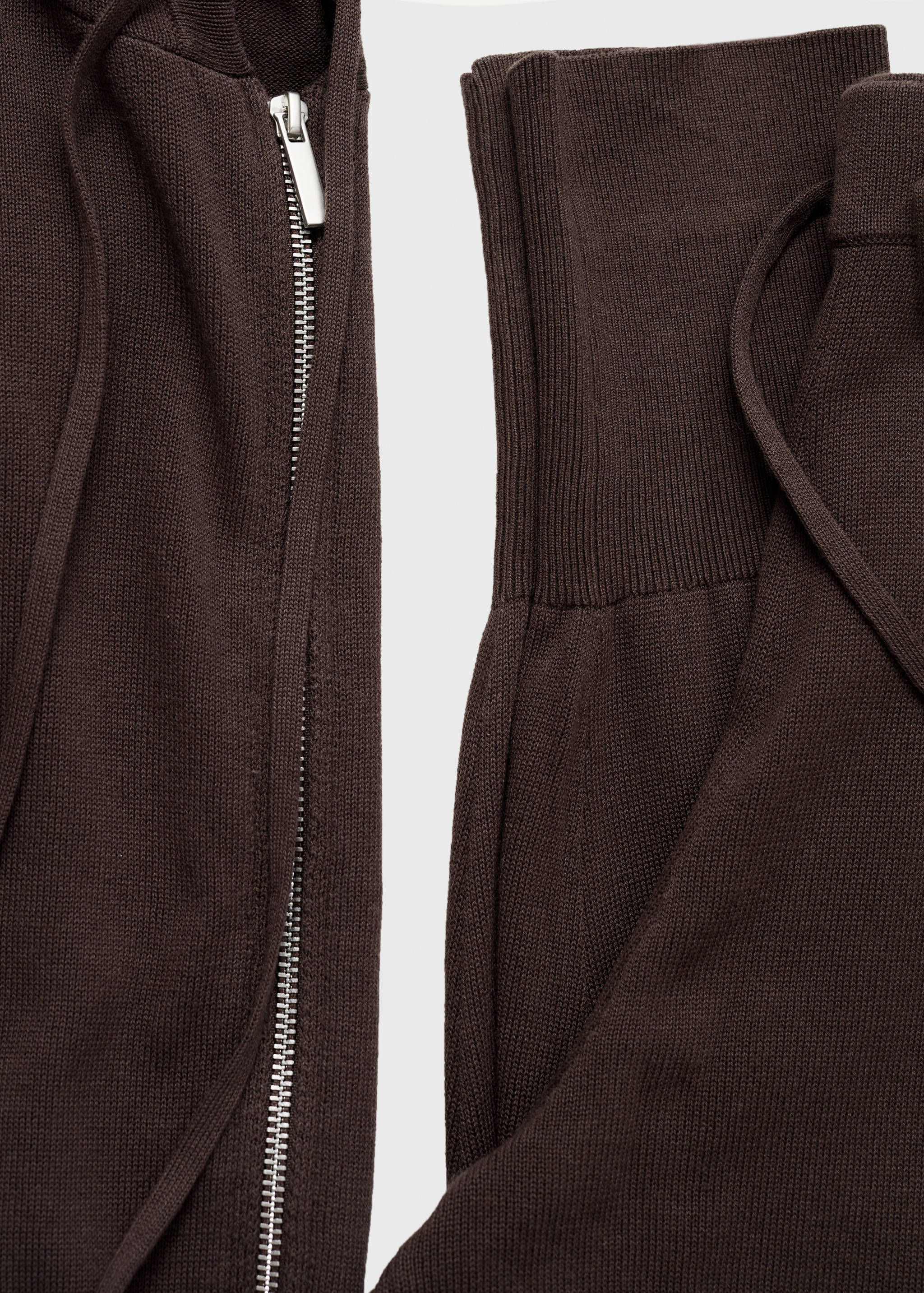 Cotton knitted turn-up pants - Details of the article 0