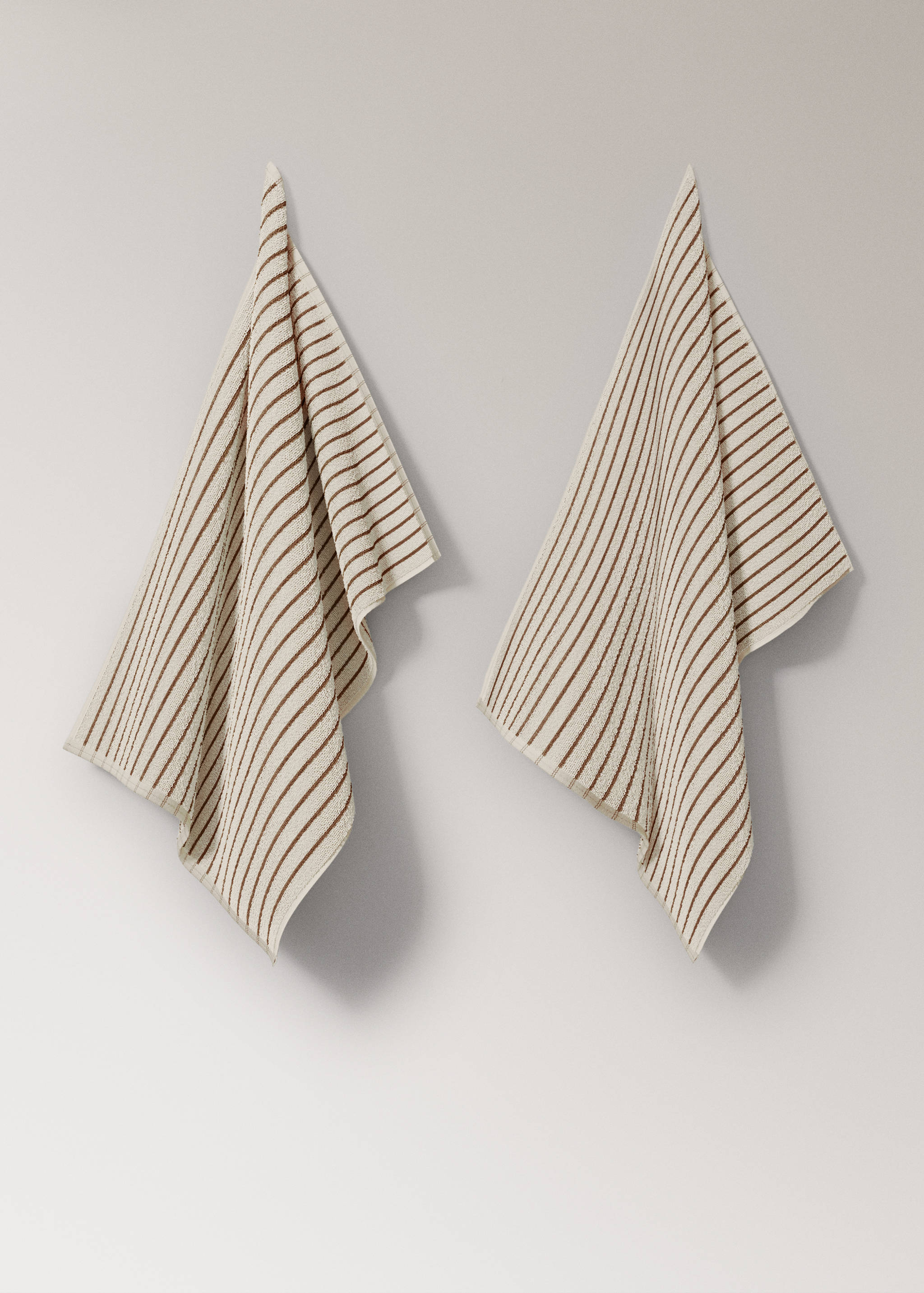 Multi-striped terry kitchen towels - Article without model