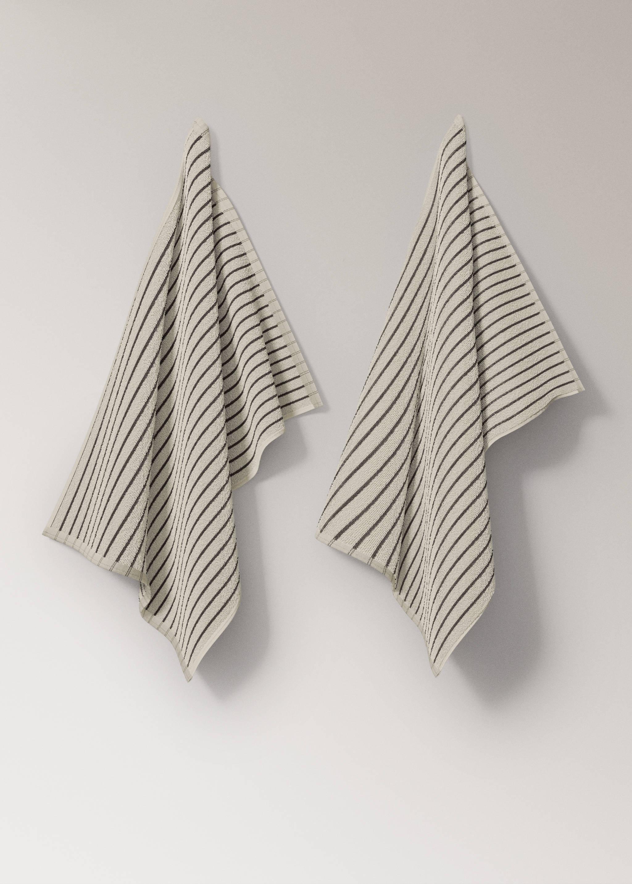 Multi-striped terry kitchen towels - Article without model