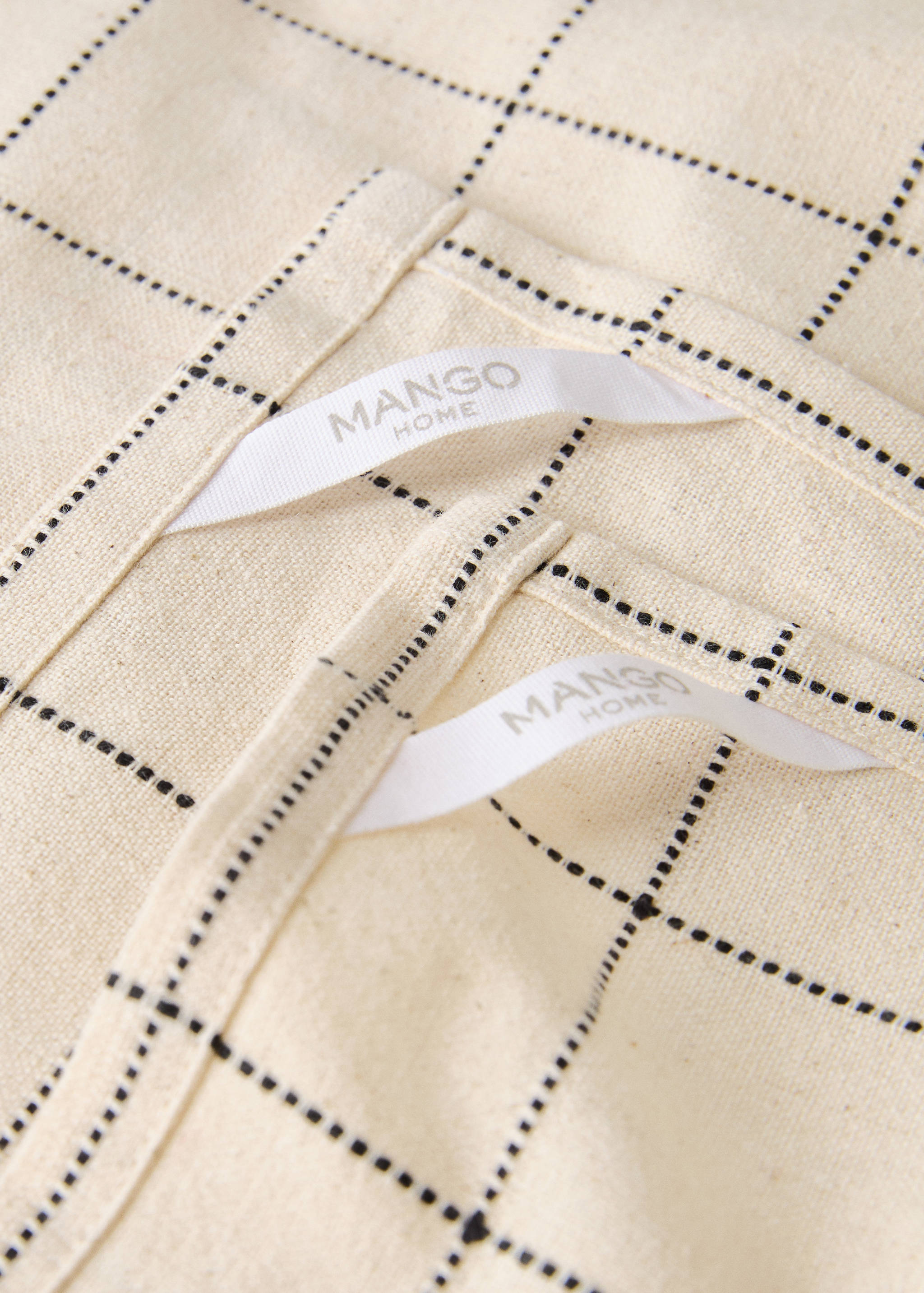 Check and stripe-print kitchen towels - Details of the article 3