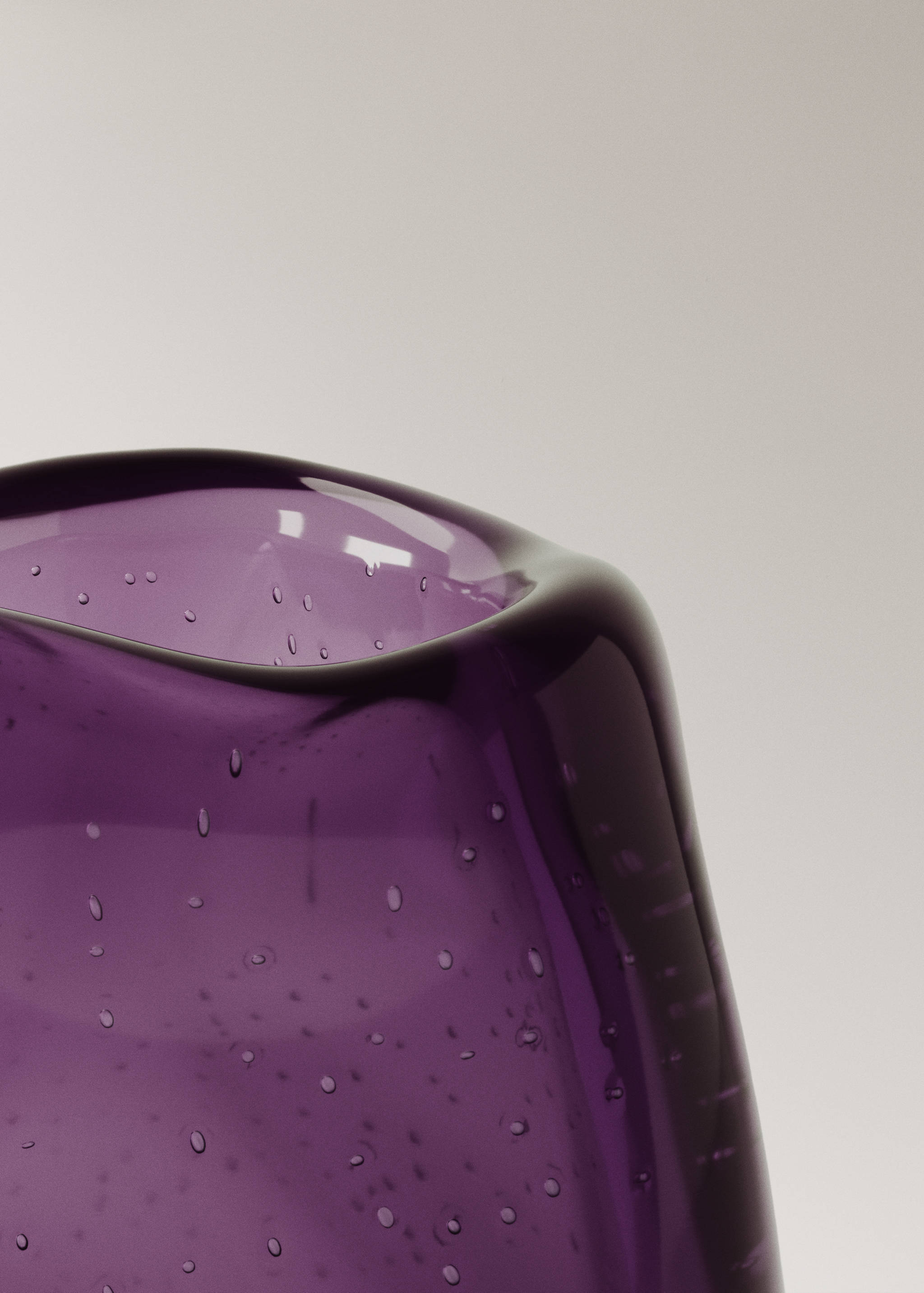 Tall irregular glass vase - Details of the article 3