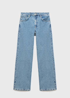 Straight-fit jeans with a creased effect — Medium Blue 7