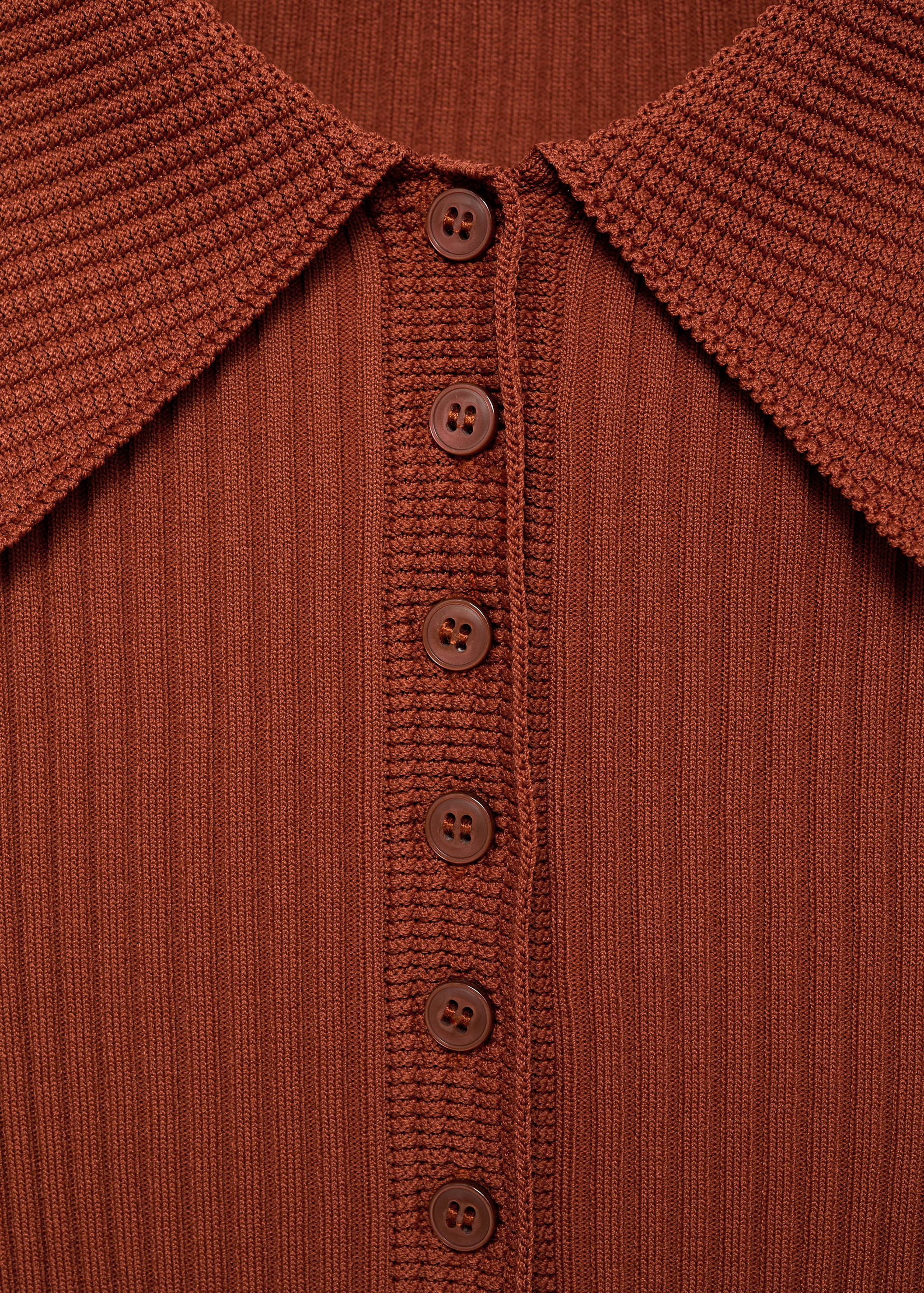 Polo-neck ribbed sweater - Details of the article 8