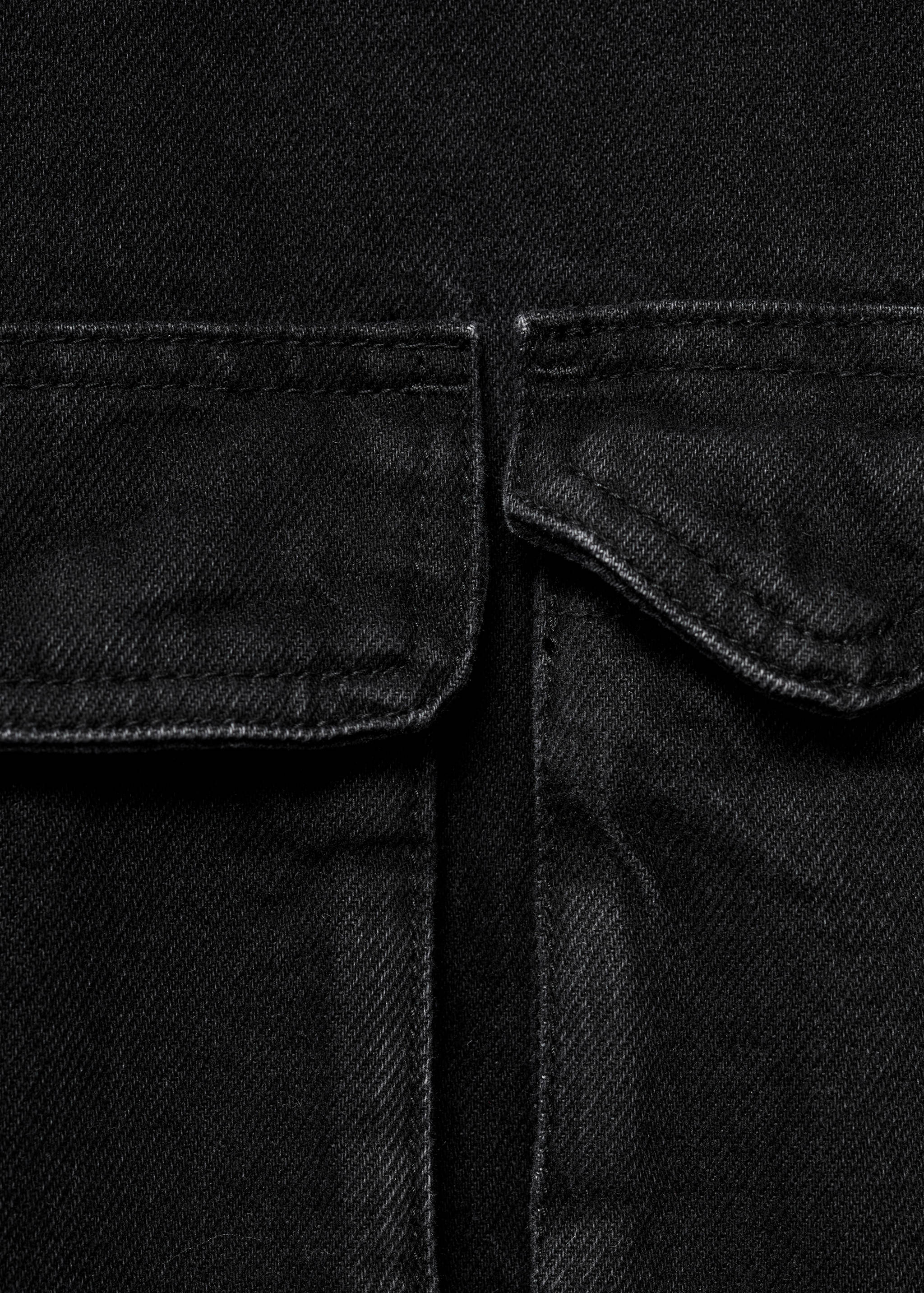 超大版型带口袋牛仔派克外套 - null