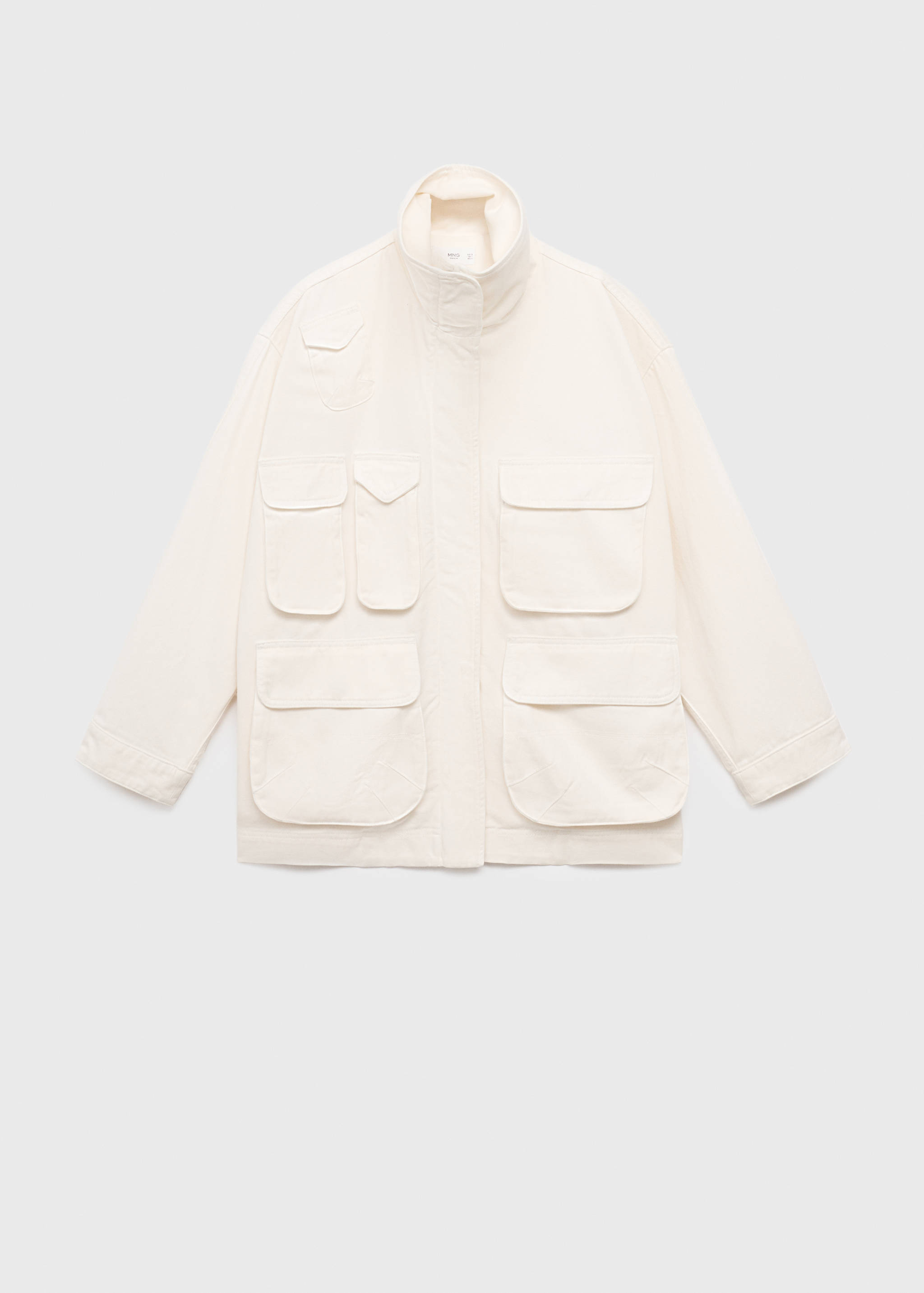 超大版型带口袋牛仔派克外套 - null